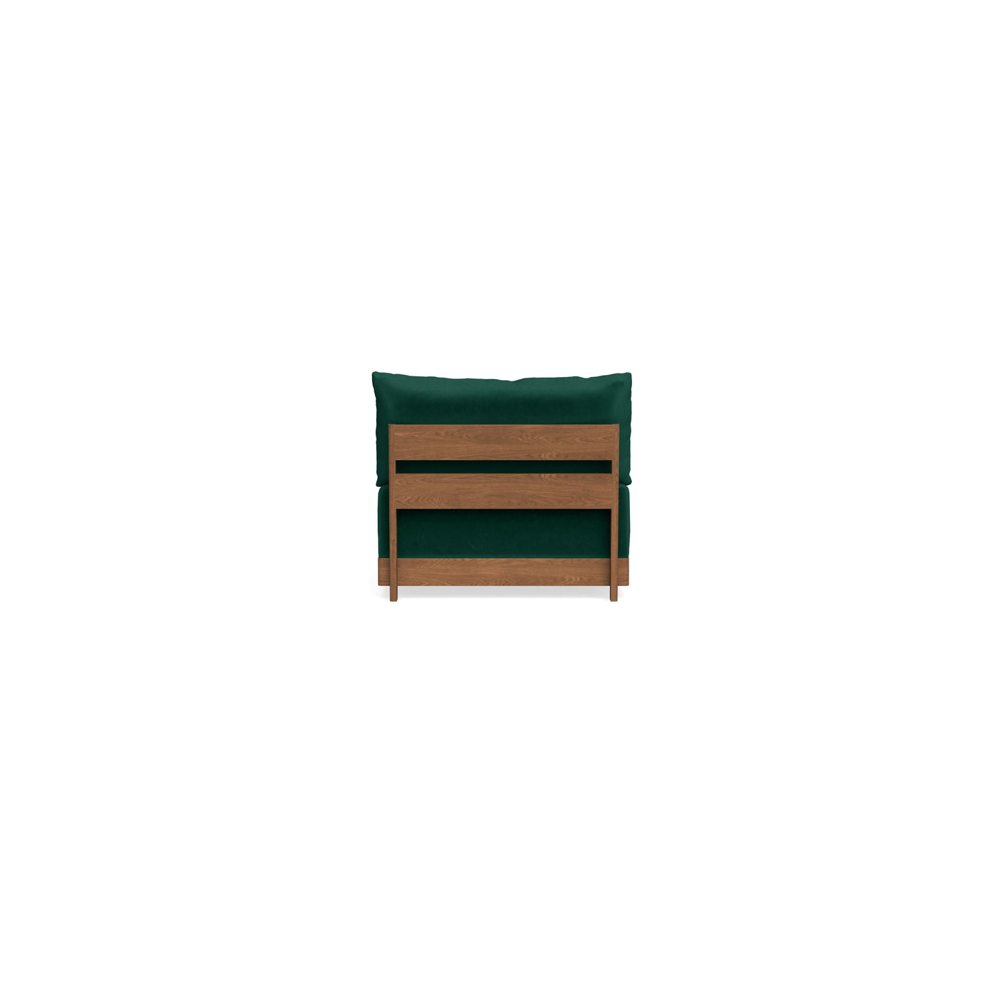 Modular Bondi Espresso Armless Chair in Evergreen | Memory Foam Blend