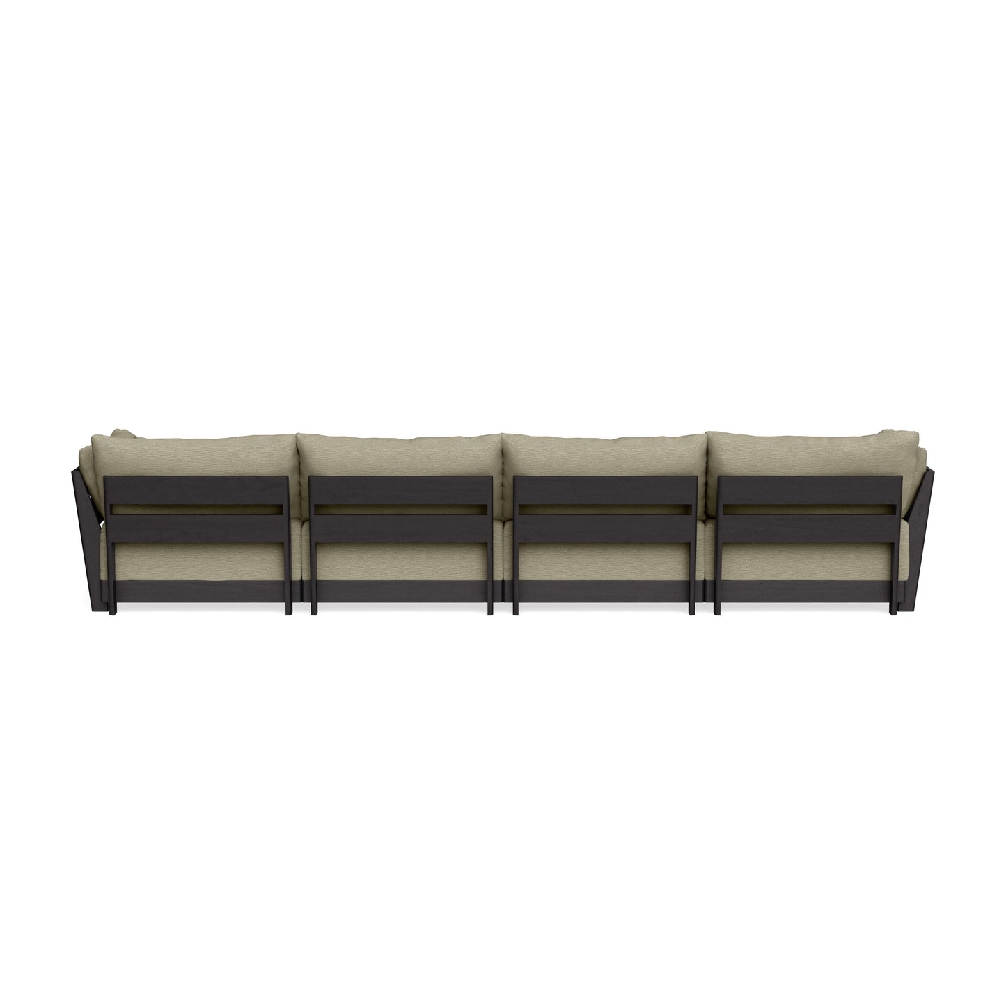 Modular Bondi Black 4-Seater Sofa in Cappuccino | Memory Foam Blend