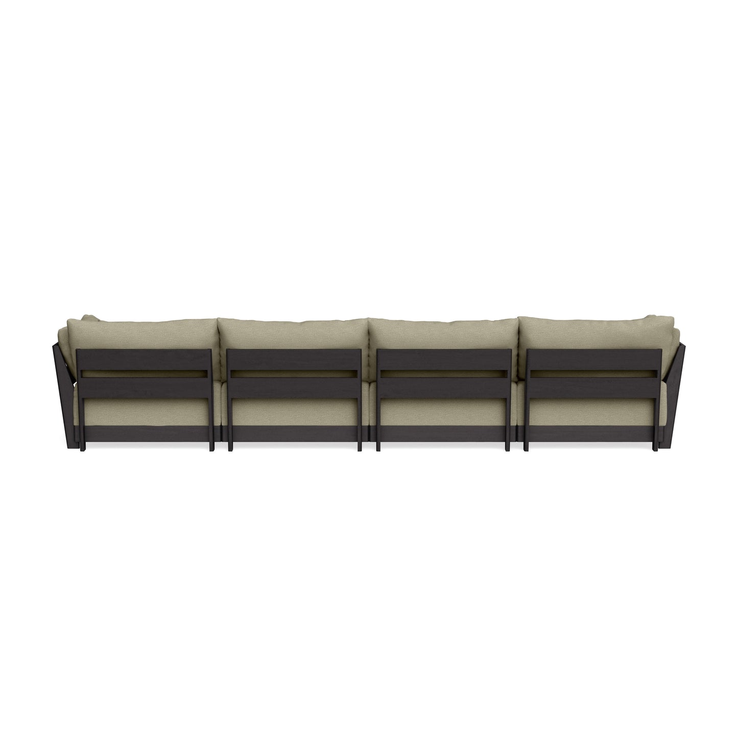 Modular Bondi Black 4-Seater U-Sectional in Cappuccino | Classic Blend