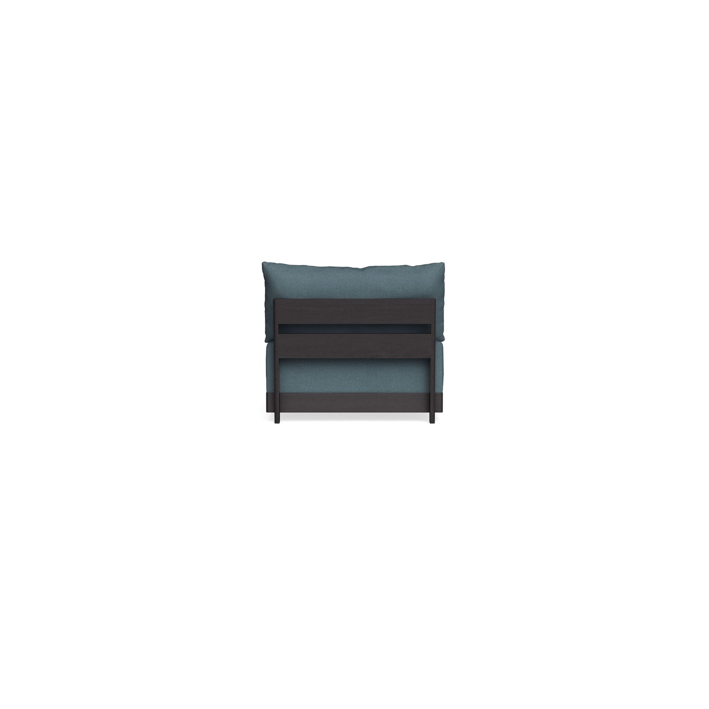 Modular Bondi Black Armless Chair in Slate Blue | Memory Foam Blend