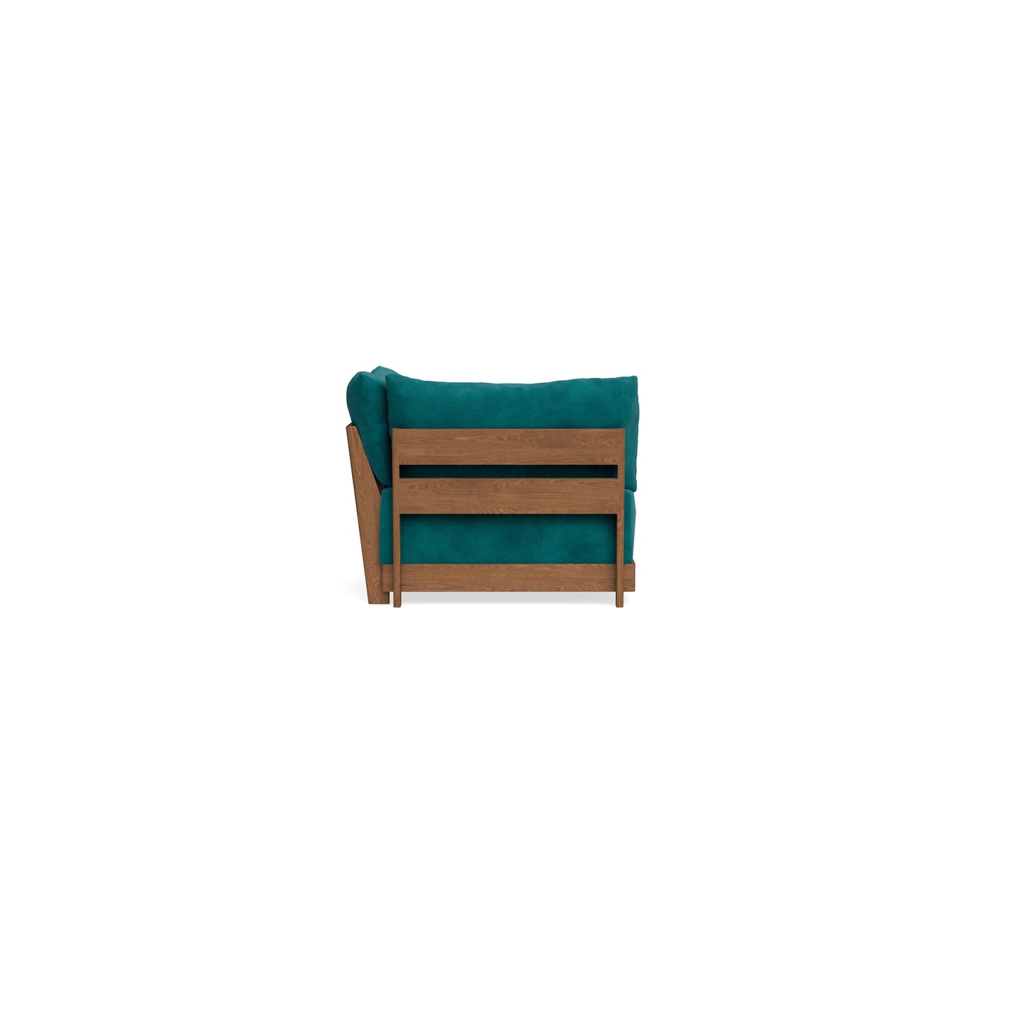 Modular Bondi Espresso Corner Chair in Peacock | Memory Foam Blend