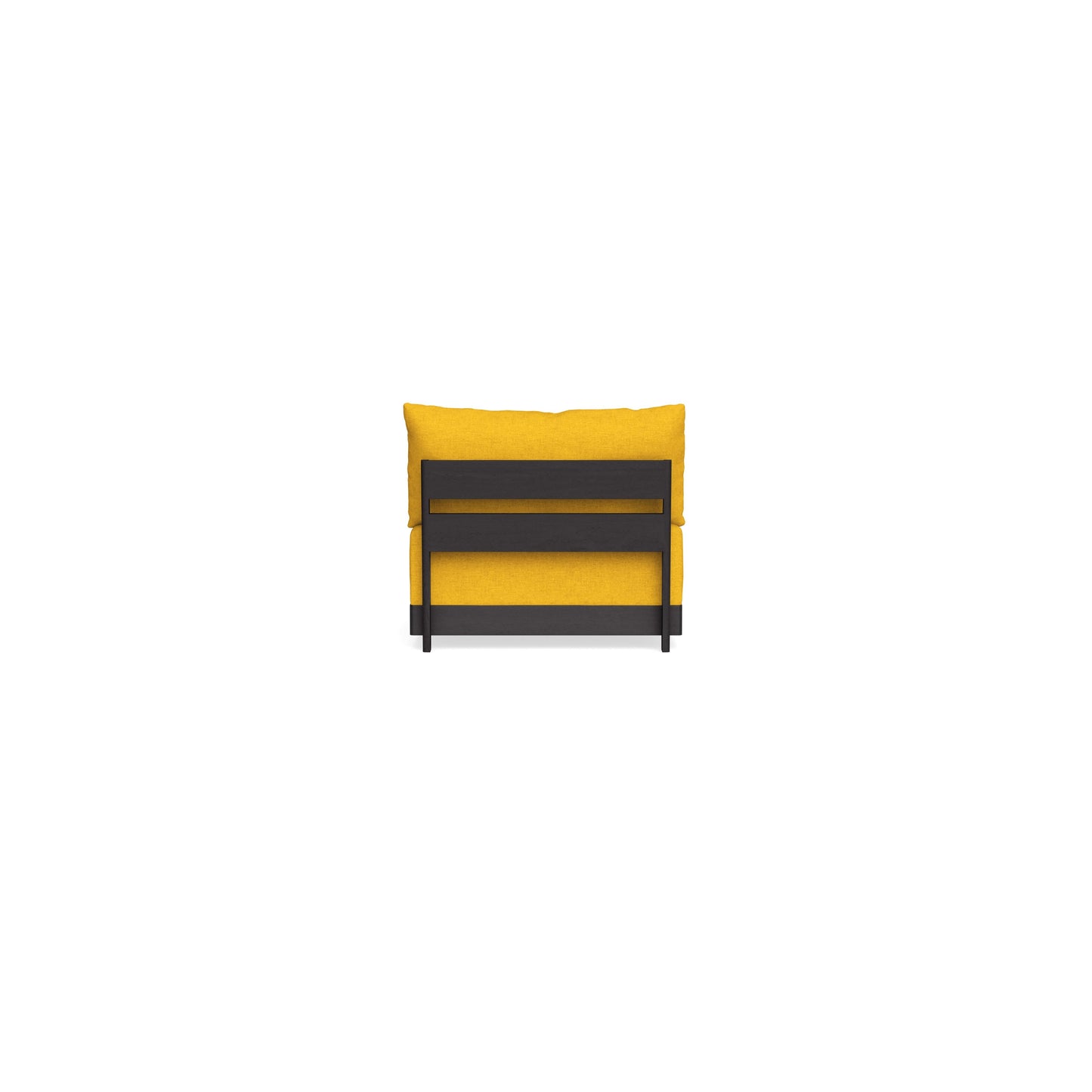 Modular Bondi Black Armless Chair in Sunflower | Memory Foam Blend