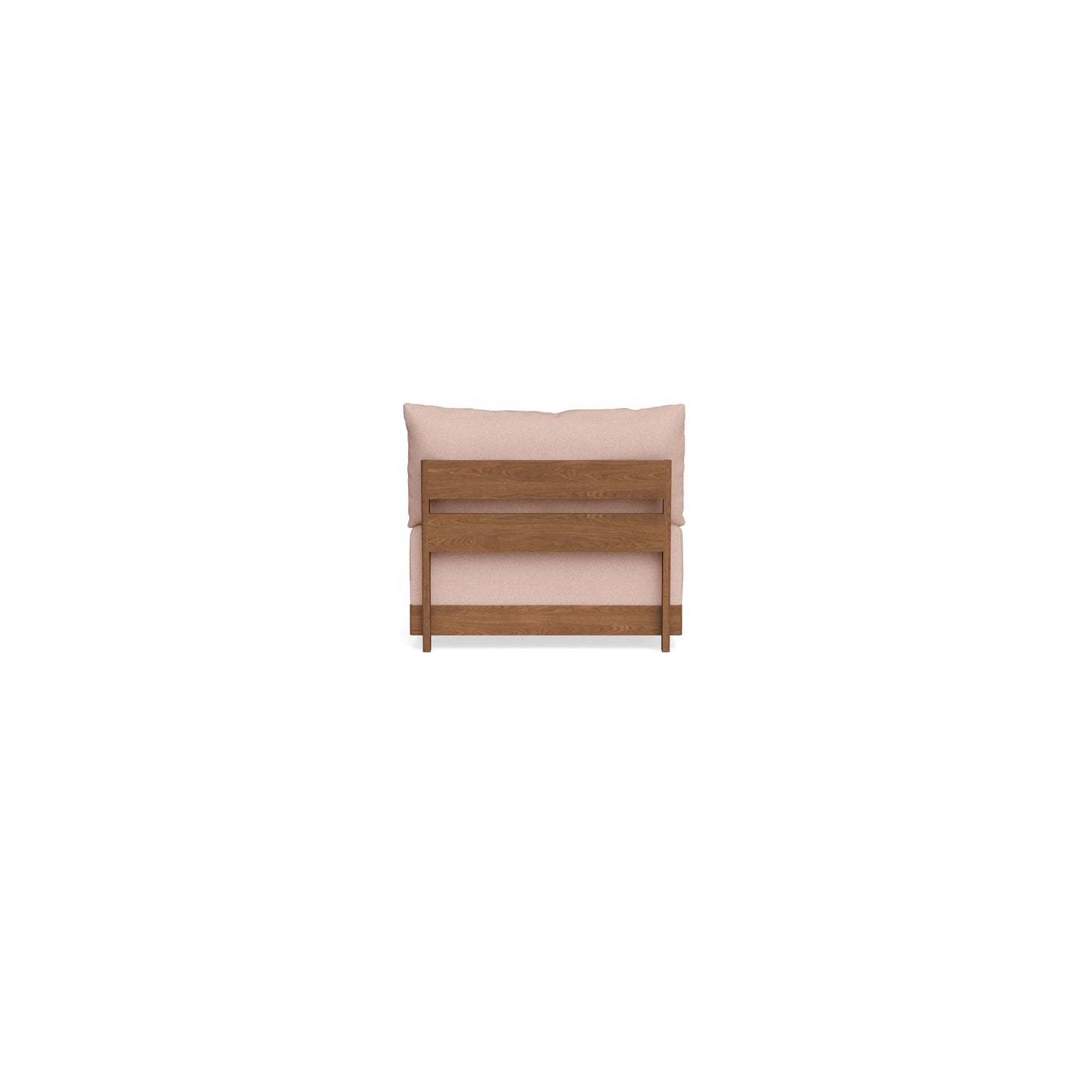 Modular Bondi Espresso Armless Chair in Rose Quartz | Memory Foam Blend