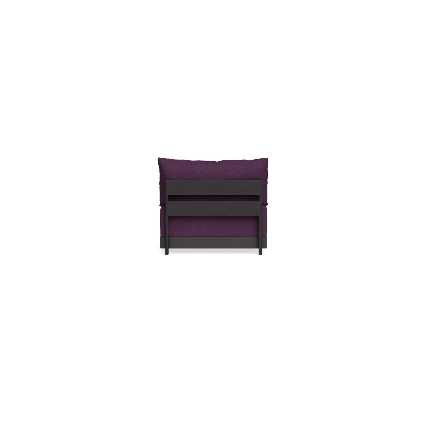 Modular Bondi Black Armless Chair in Aubergine | Memory Foam Blend