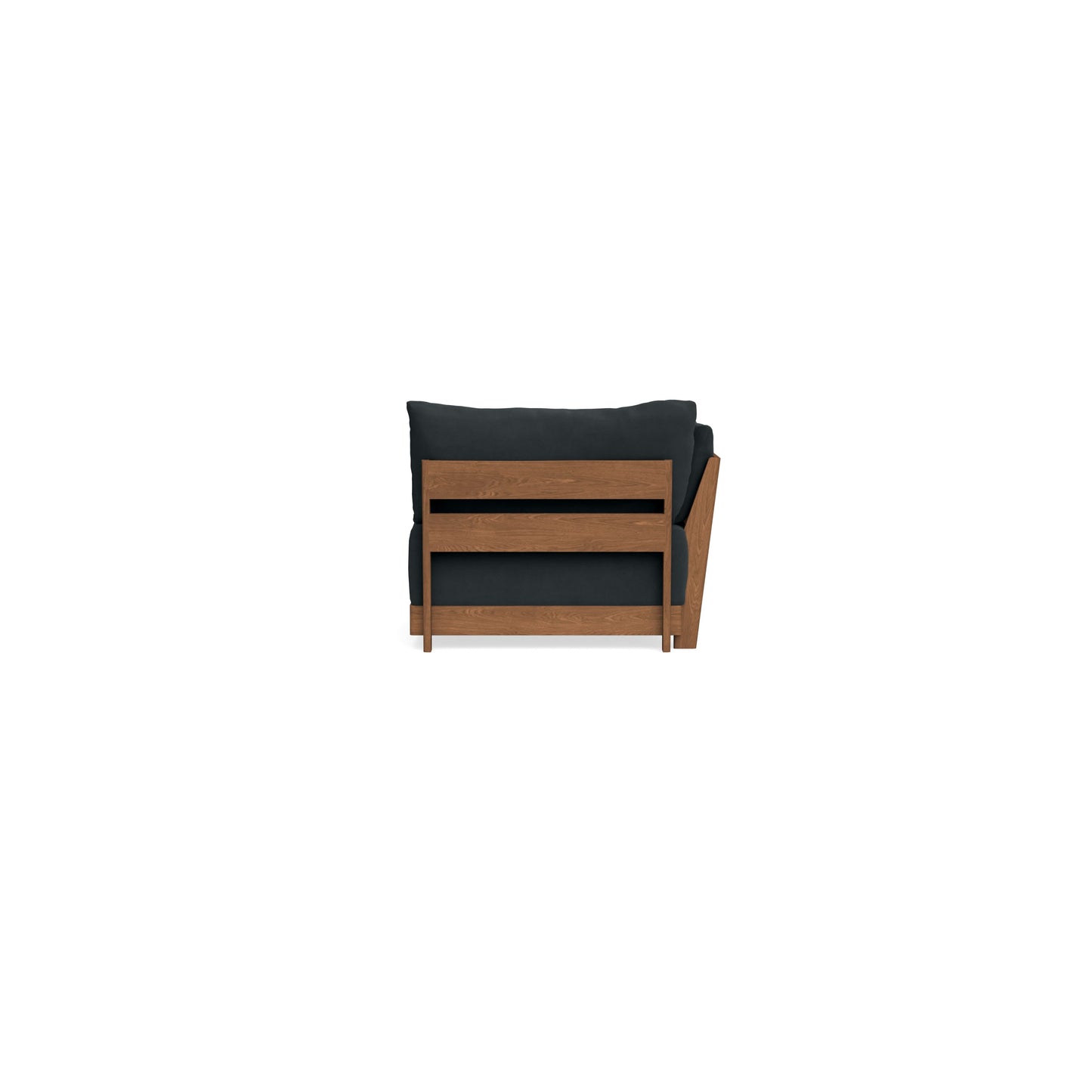 Modular Bondi Espresso End Chair in Obsidian | Memory Foam Blend