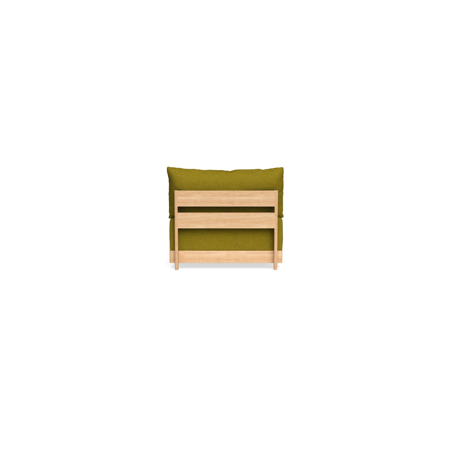Modular Bondi Latte Armless Chair in Olive Green | Memory Foam Blend