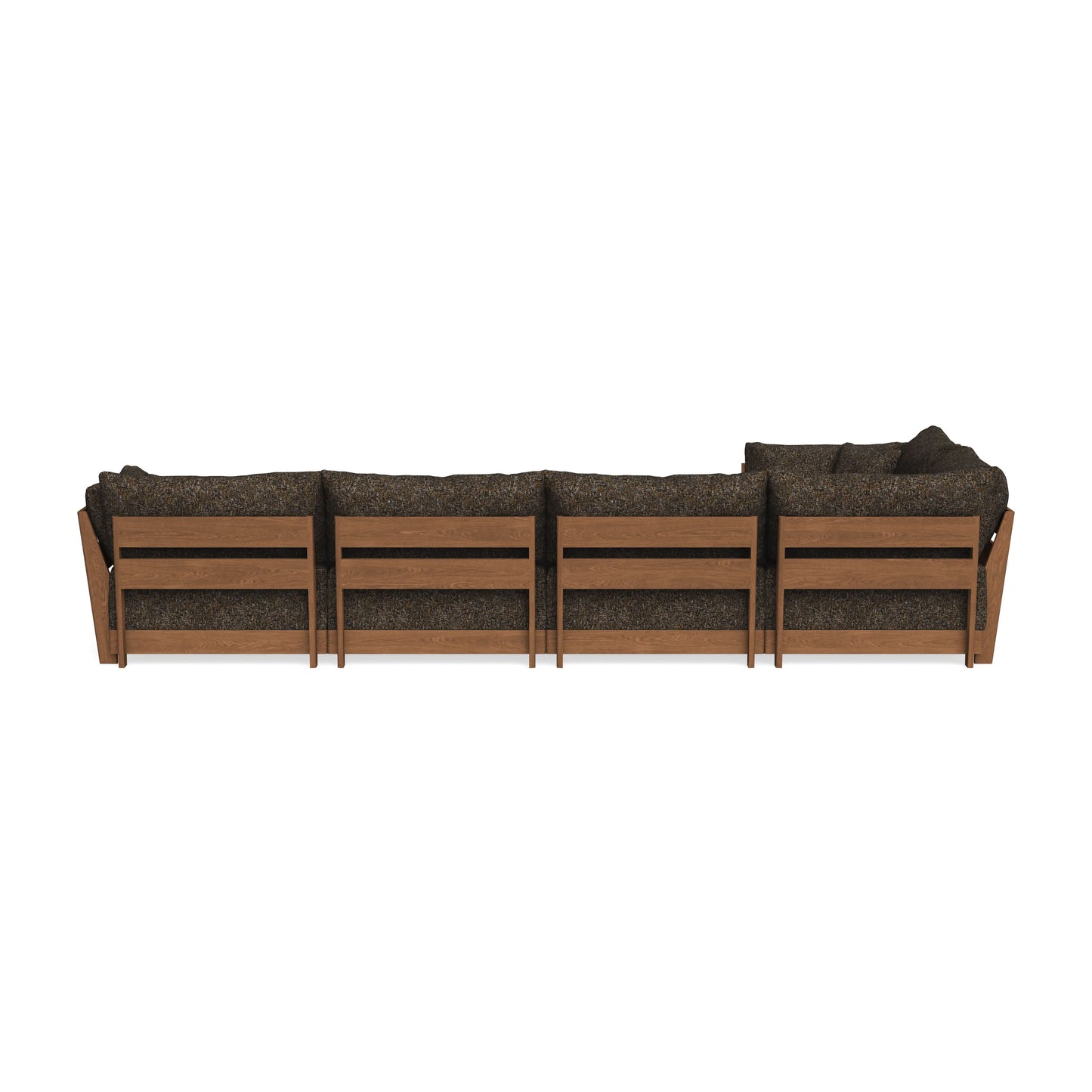 Modular Bondi Espresso 5-Seater L-Sectional in Phantom | Memory Foam Blend