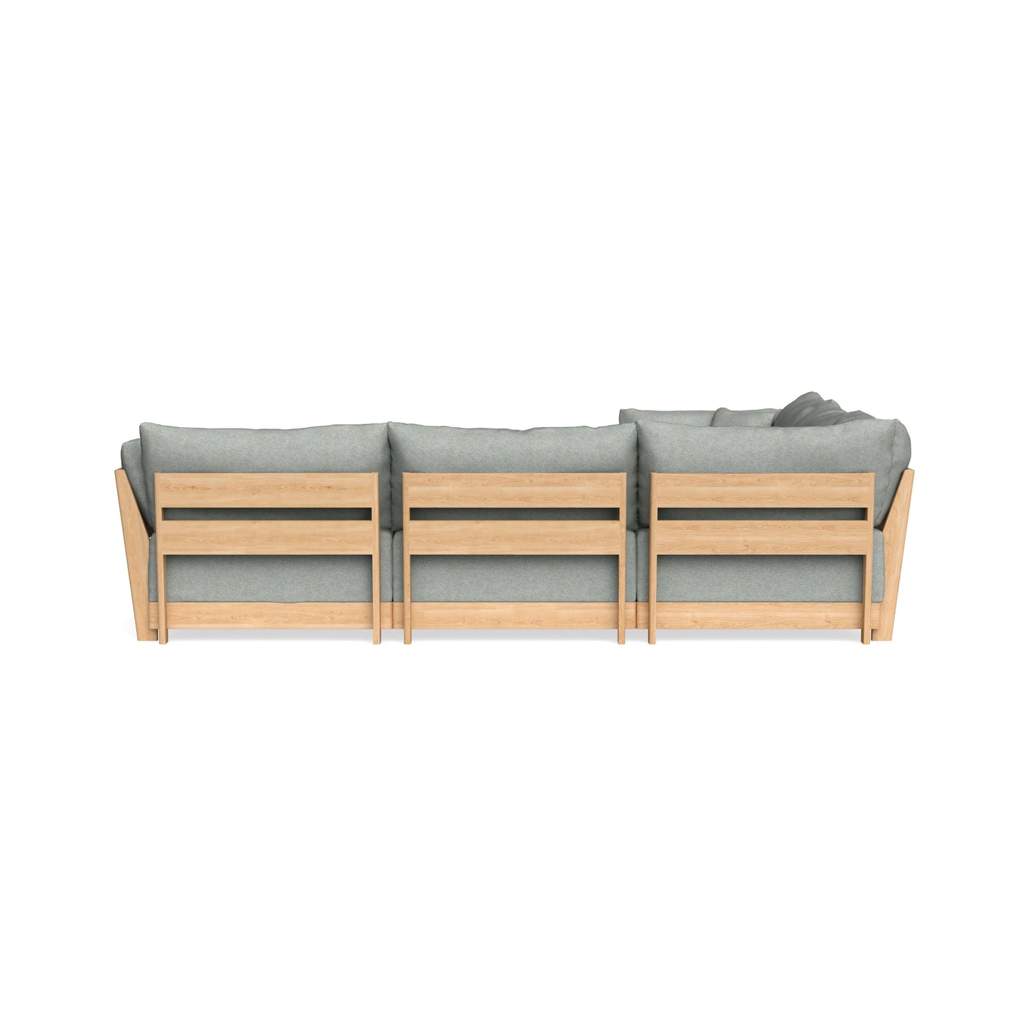 Modular Bondi Latte 5-Seater Corner Sectional + Ottoman in Spa | Memory Foam Blend