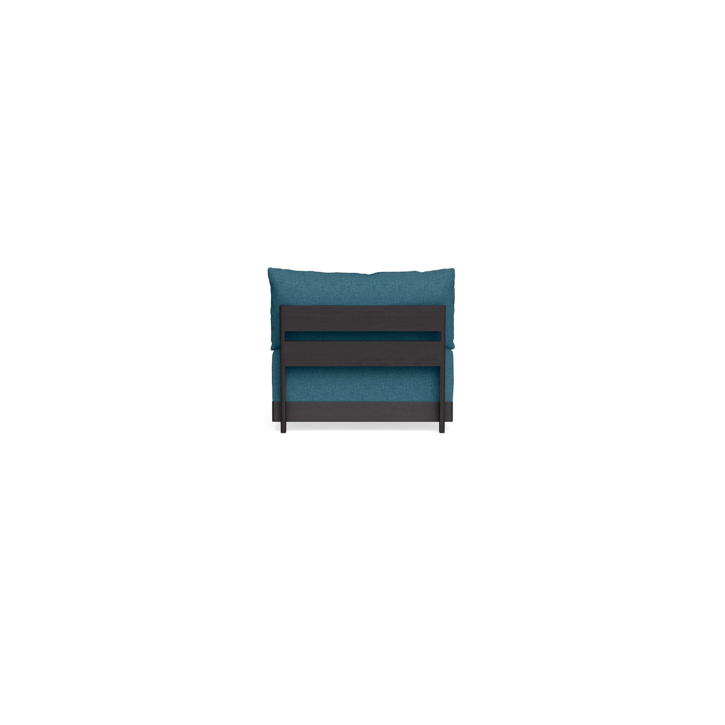 Modular Bondi Black Armless Chair in Aegean Blue | Memory Foam Blend