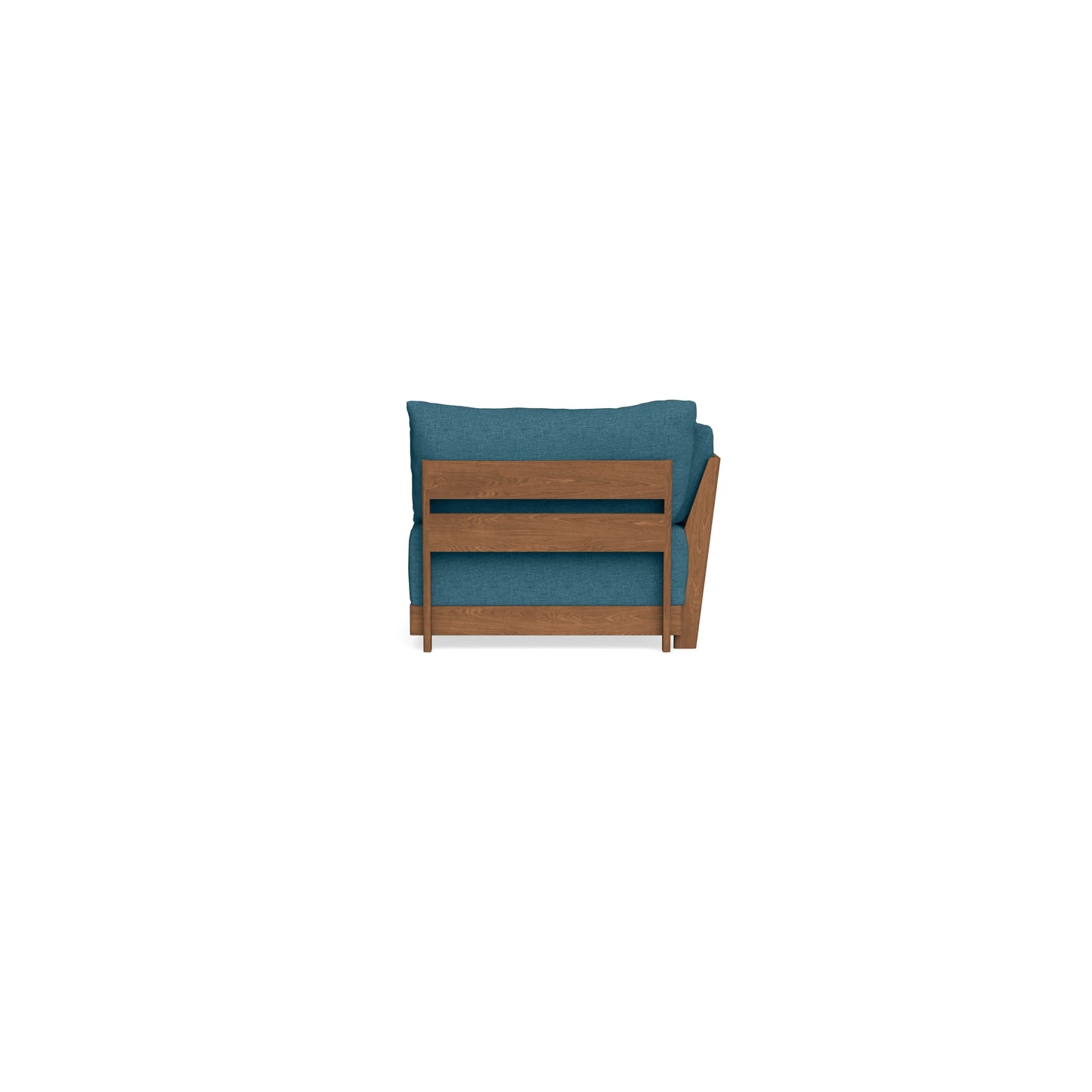 Modular Bondi Espresso End Chair in Aegean Blue | Memory Foam Blend
