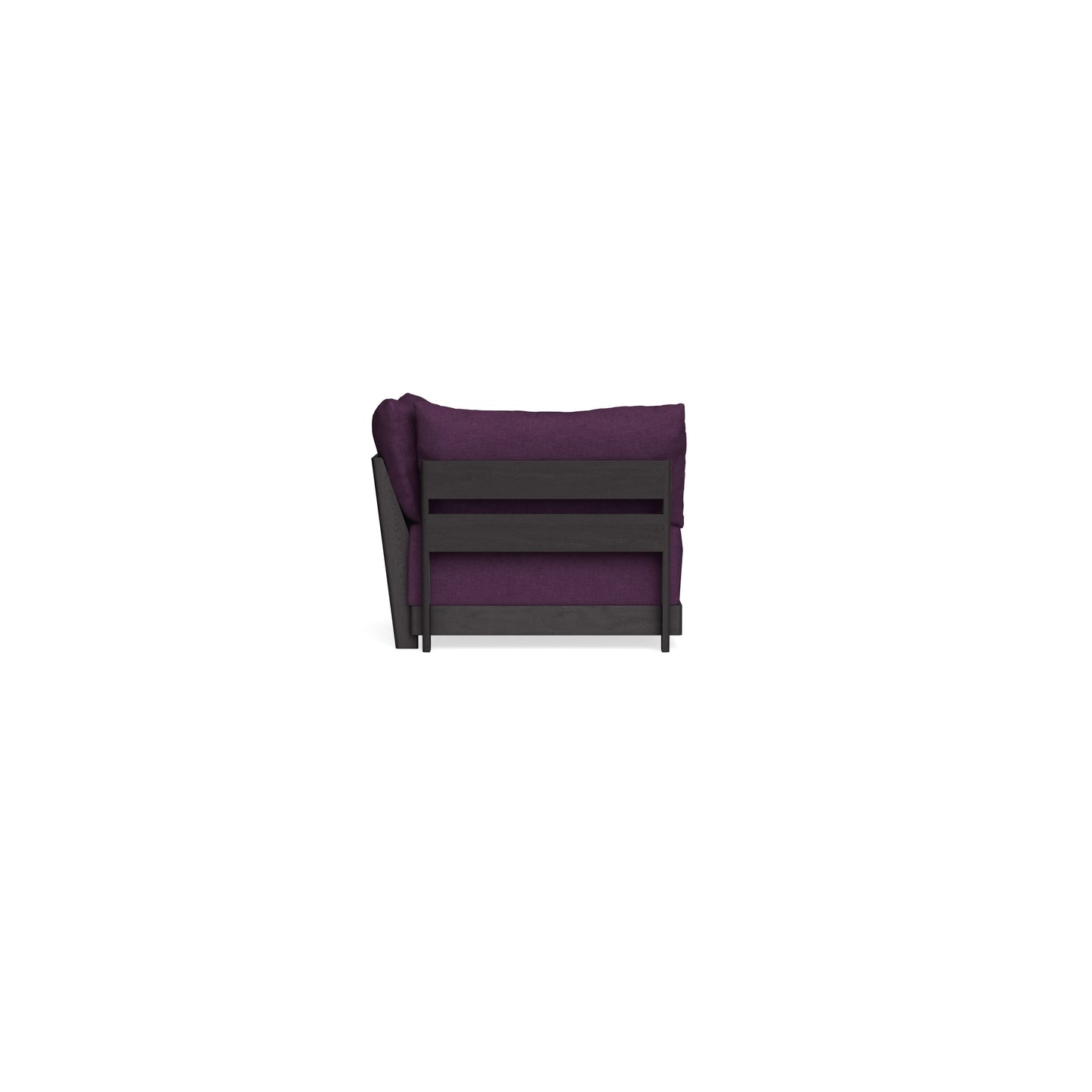 Modular Bondi Black Corner Chair in Aubergine | Memory Foam Blend