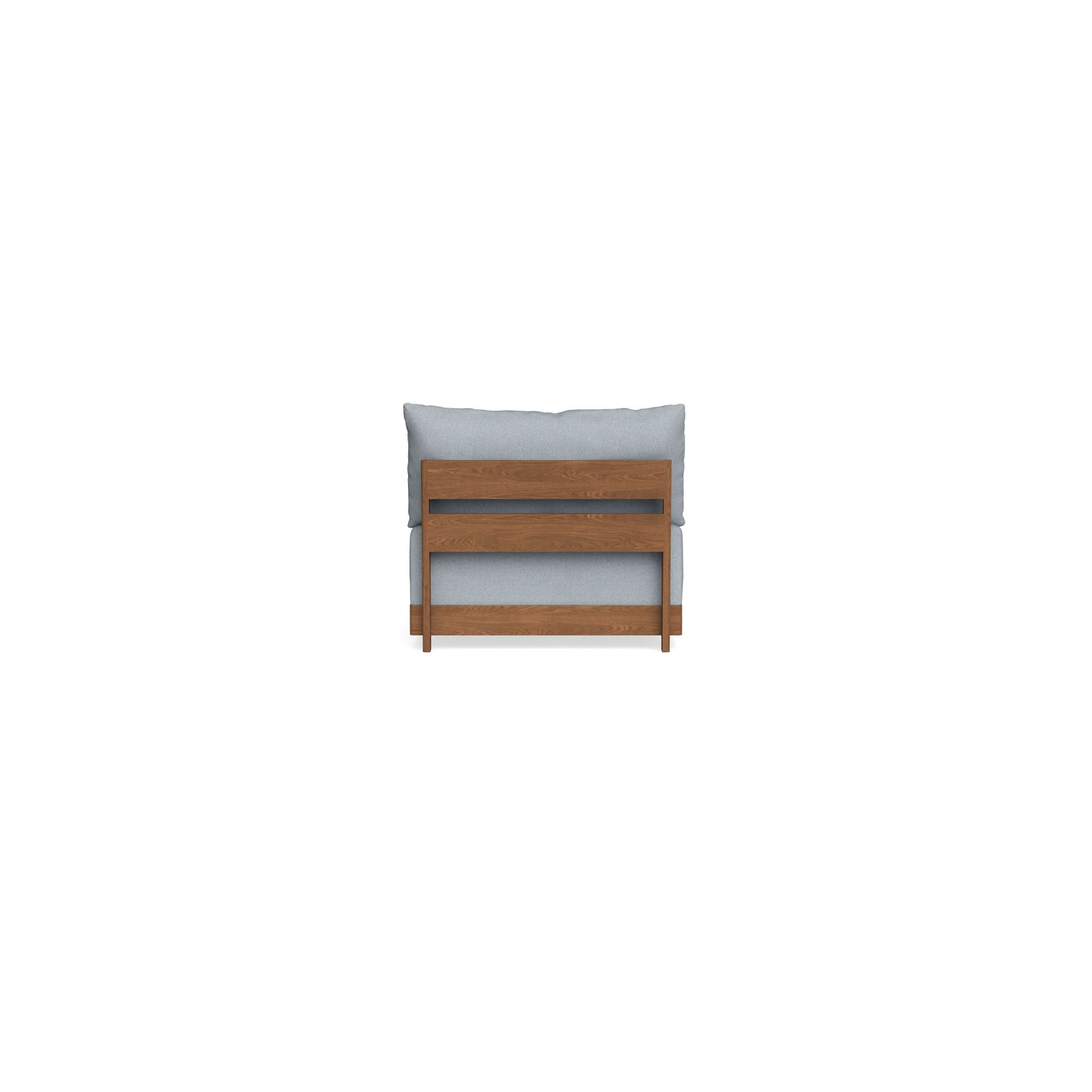 Modular Bondi Espresso Armless Chair in Ash | Memory Foam Blend