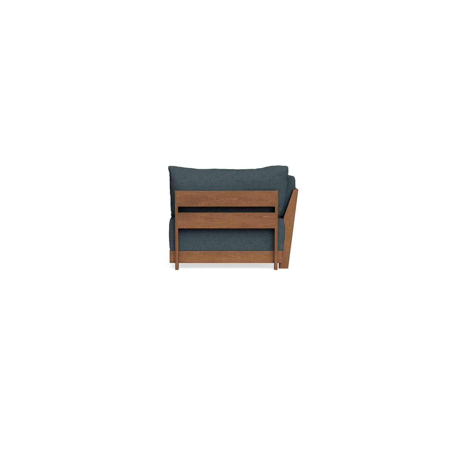 Modular Bondi Espresso End Chair in Ocean Gray | Memory Foam Blend