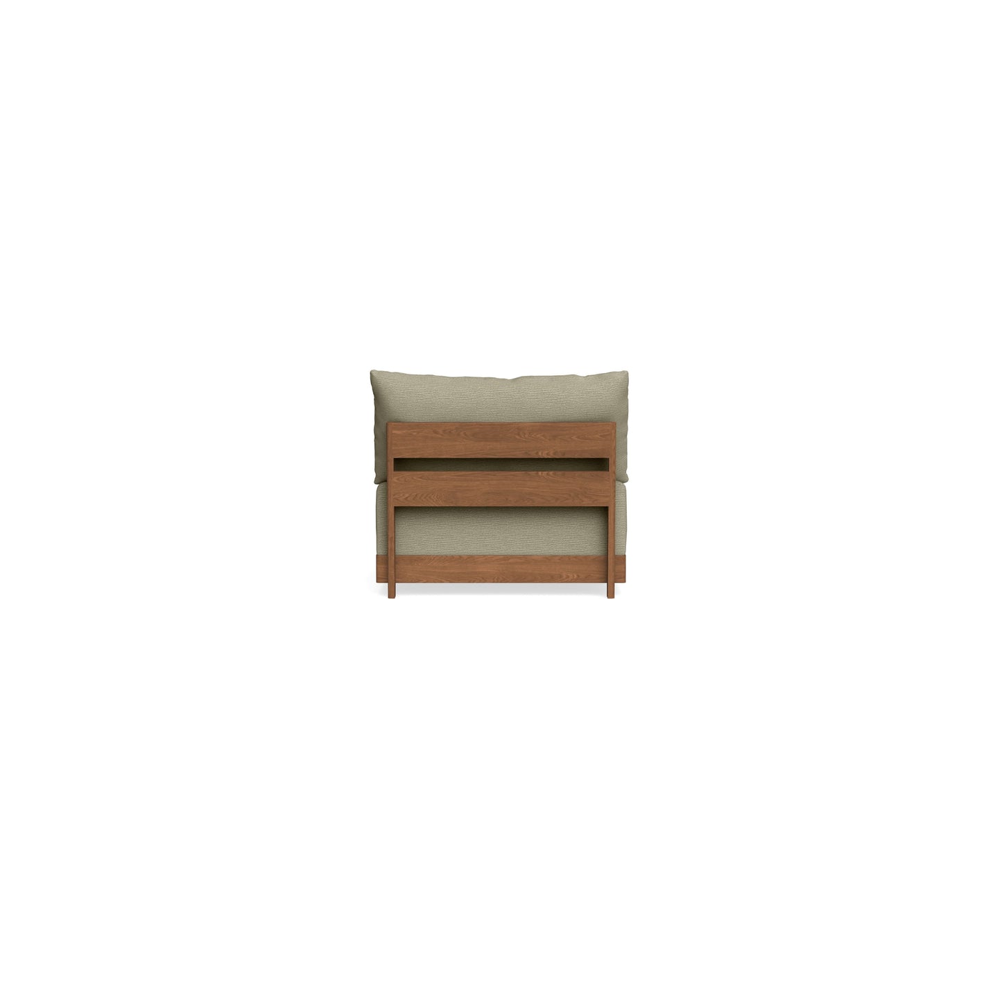 Modular Bondi Espresso Armless Chair in Cappuccino | Memory Foam Blend
