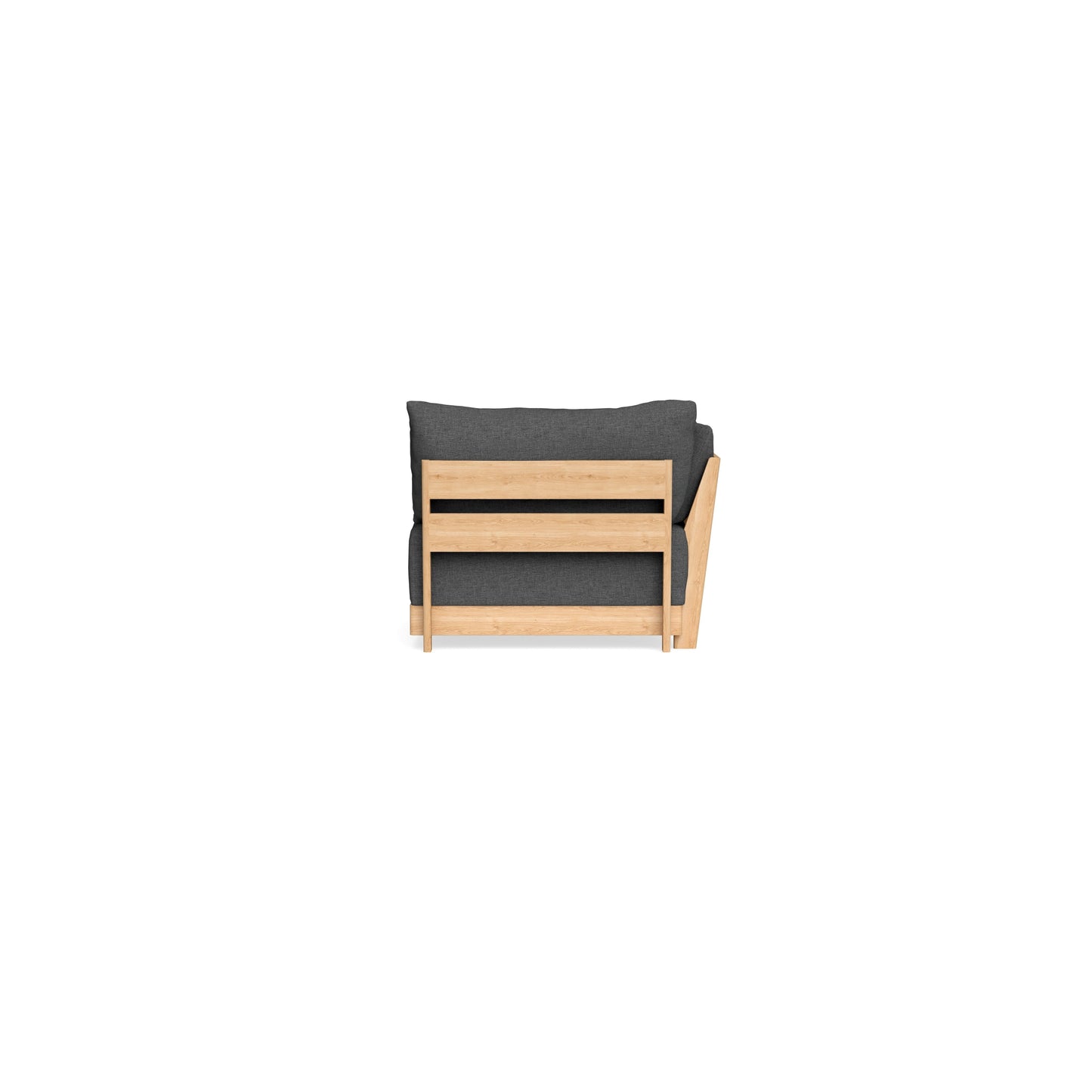 Modular Bondi Latte End Chair in Pebble | Memory Foam Blend