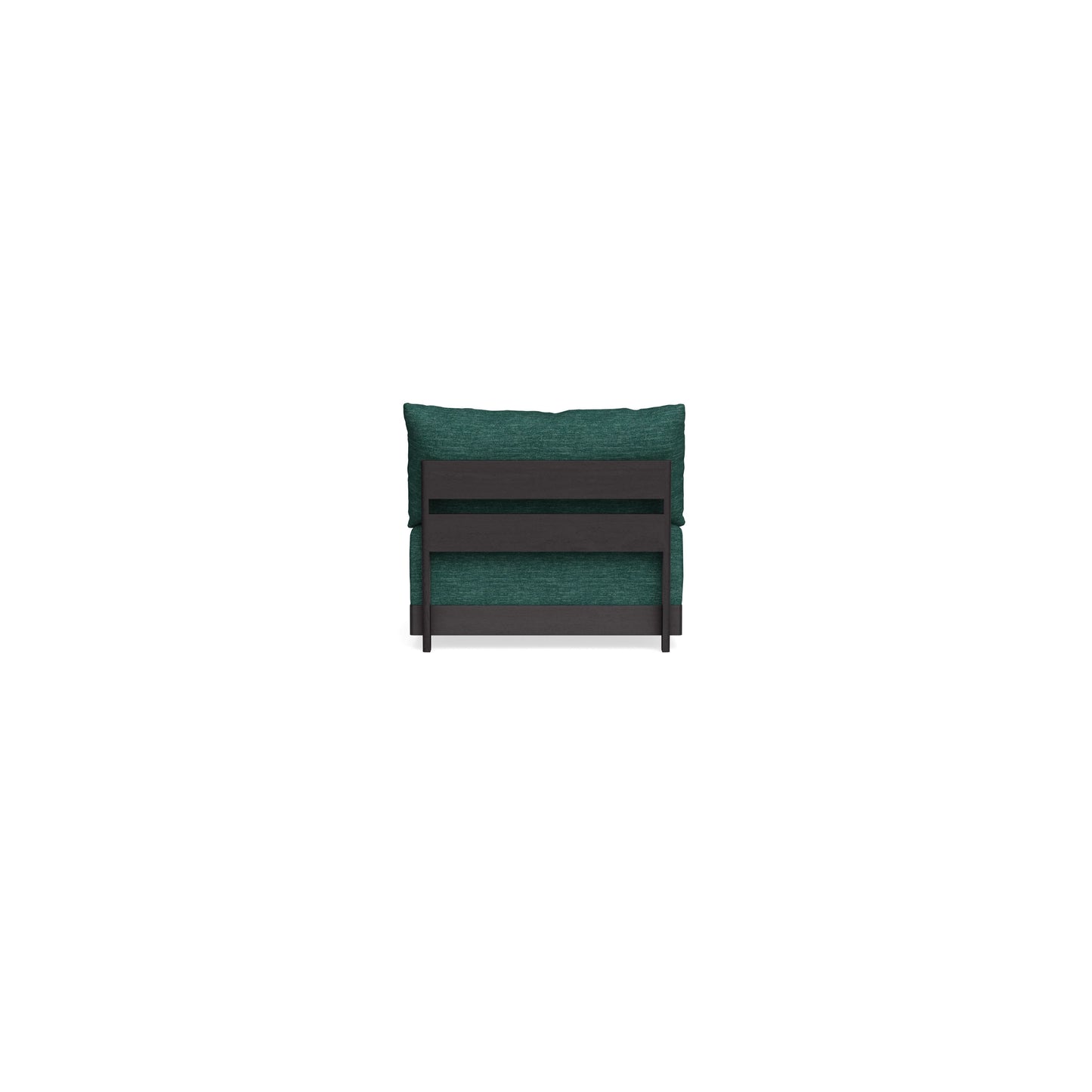 Modular Bondi Black Armless Chair in Forest Green | Memory Foam Blend