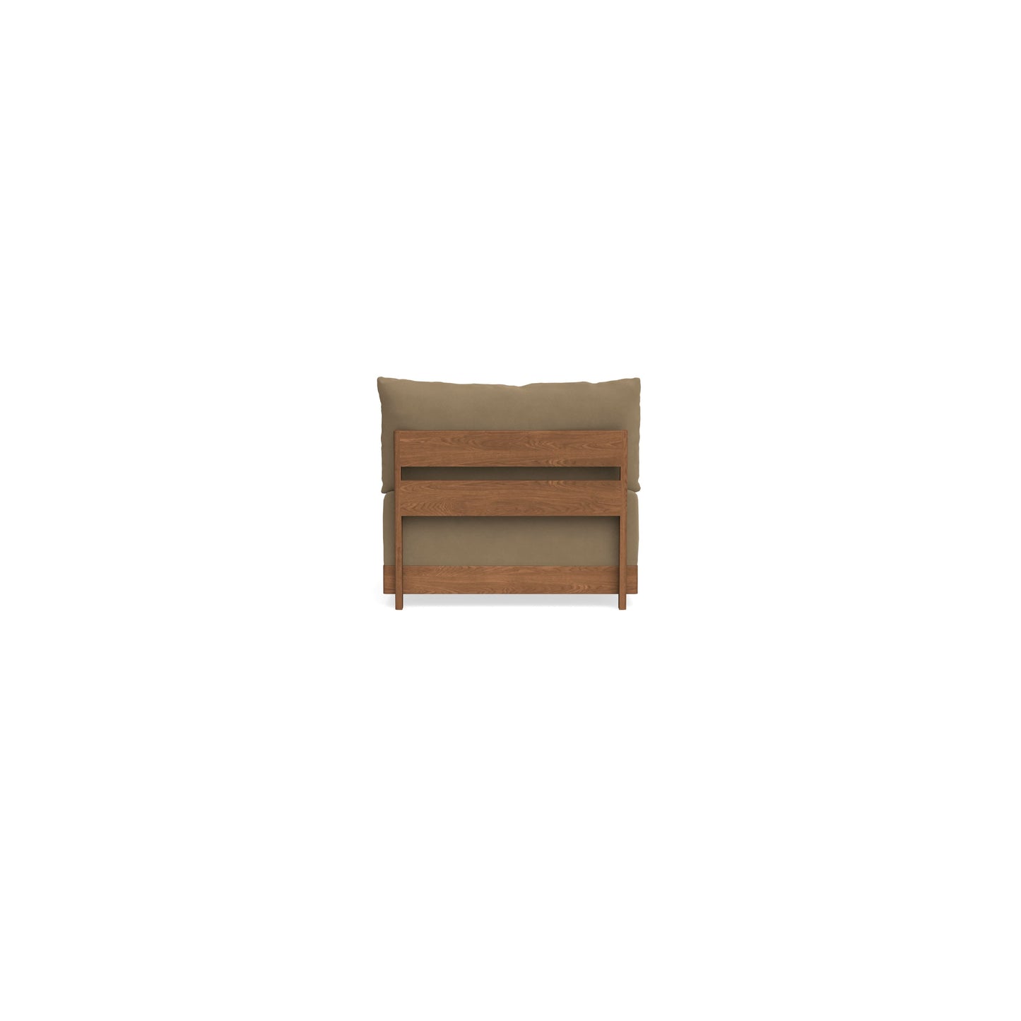 Modular Bondi Espresso Armless Chair in Macchiato | Memory Foam Blend