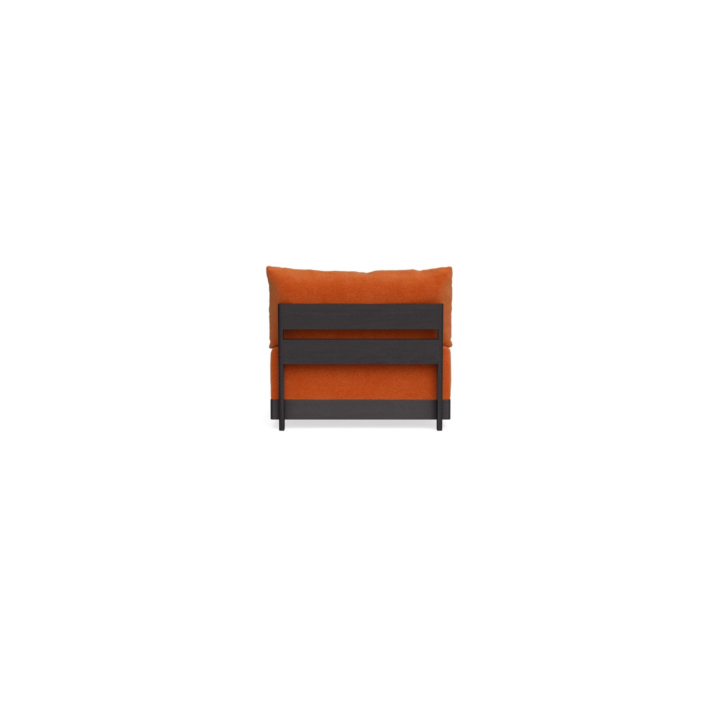 Modular Bondi Black Armless Chair in Terracotta | Memory Foam Blend