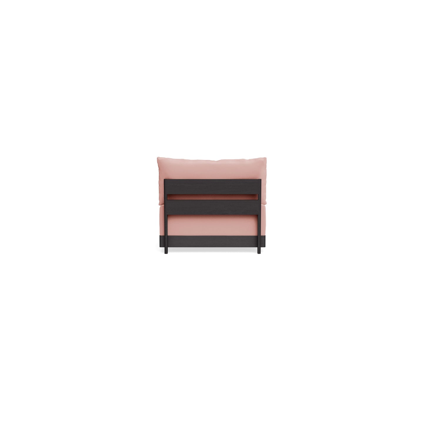 Modular Bondi Black Armless Chair in Powder Pink | Memory Foam Blend