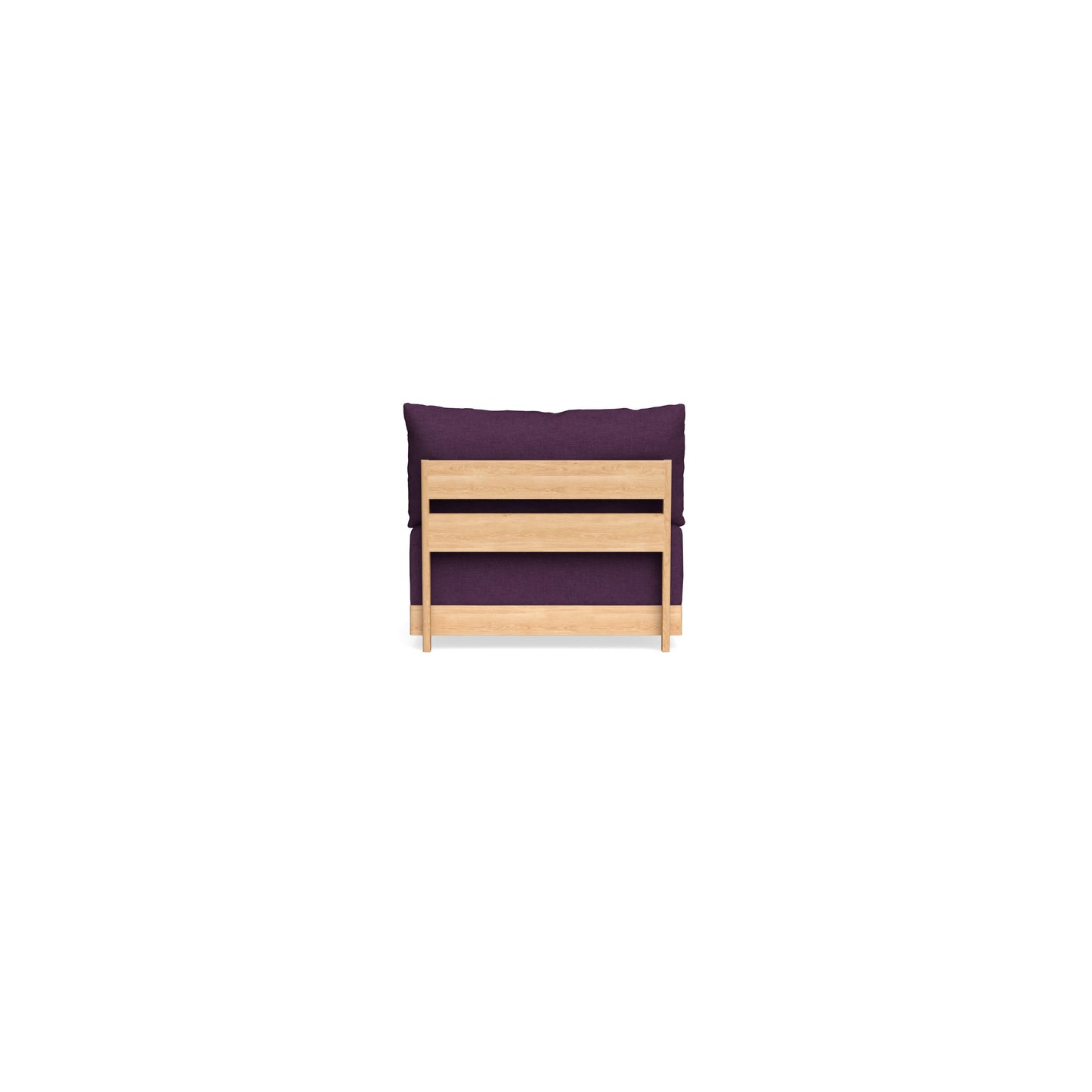 Modular Bondi Latte Armless Chair in Aubergine | Memory Foam Blend