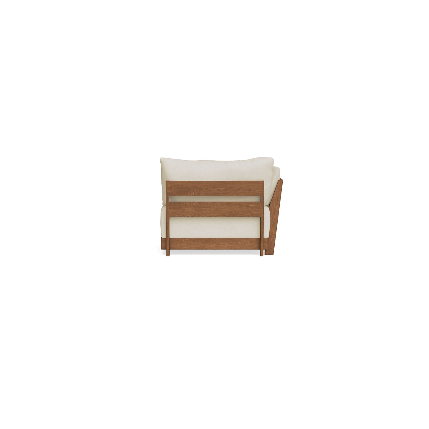 Modular Bondi Espresso End Chair in Mascarpone | Memory Foam Blend