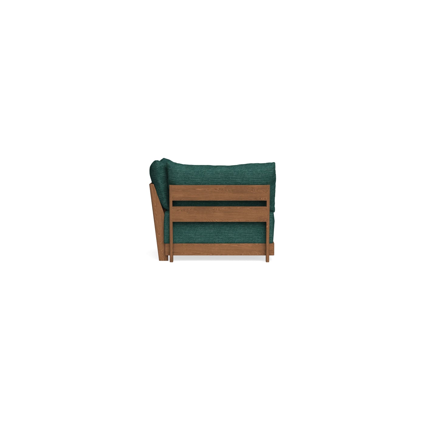 Modular Bondi Espresso Corner Chair in Forest Green | Memory Foam Blend