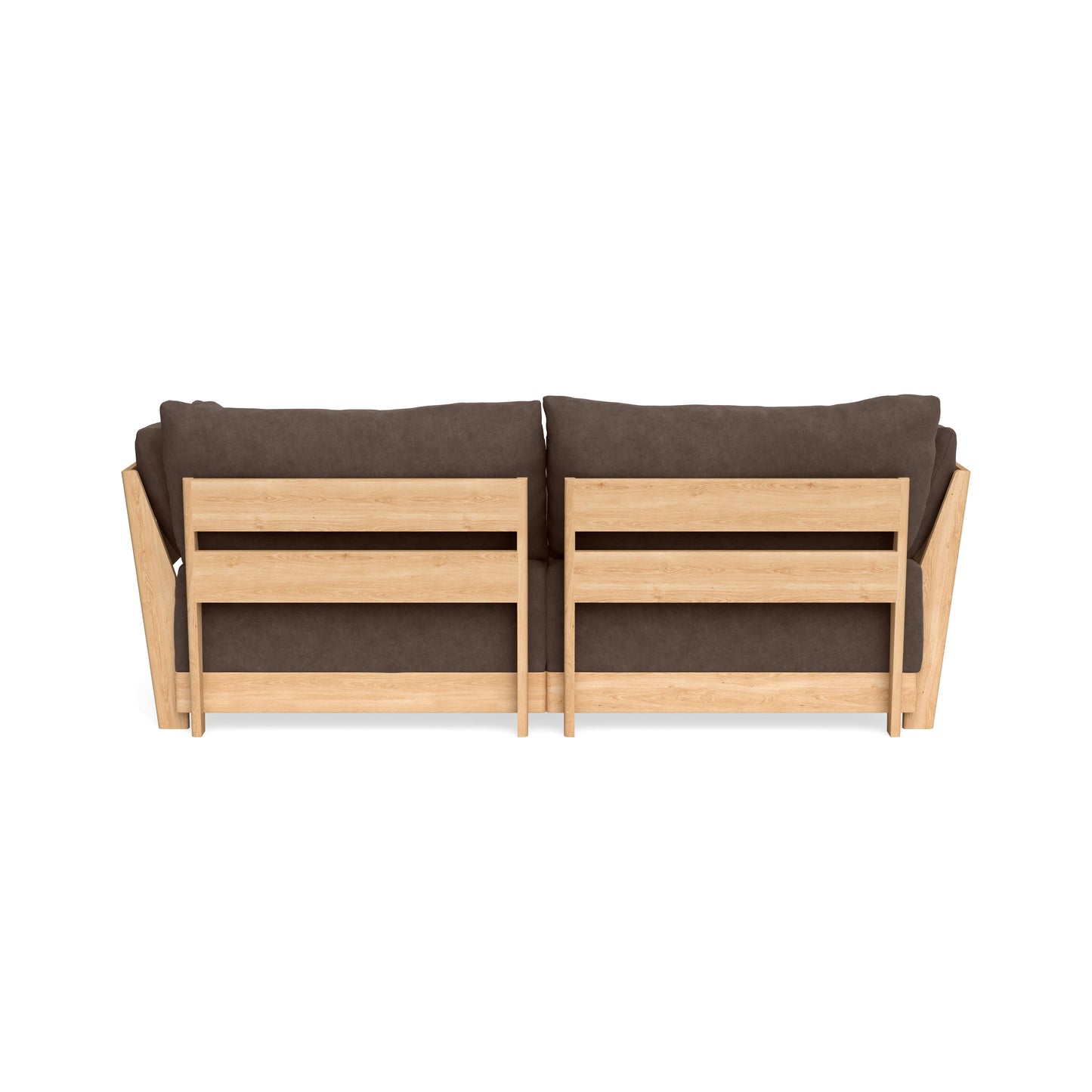 Modular Bondi Latte 2-Seater Sectional in Chocolate | Memory Foam Blend