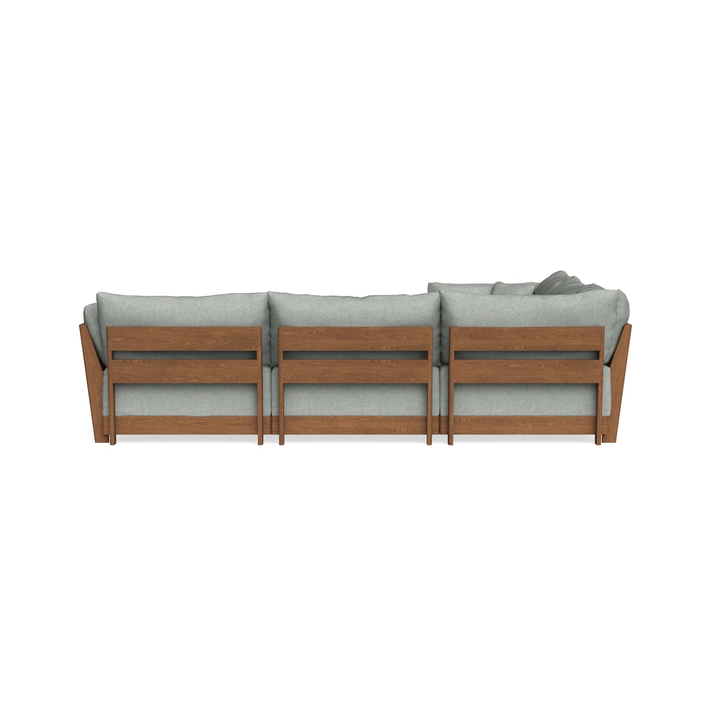 Modular Bondi Espresso 5-Seater Corner Sectional + Ottoman in Spa | Classic Blend