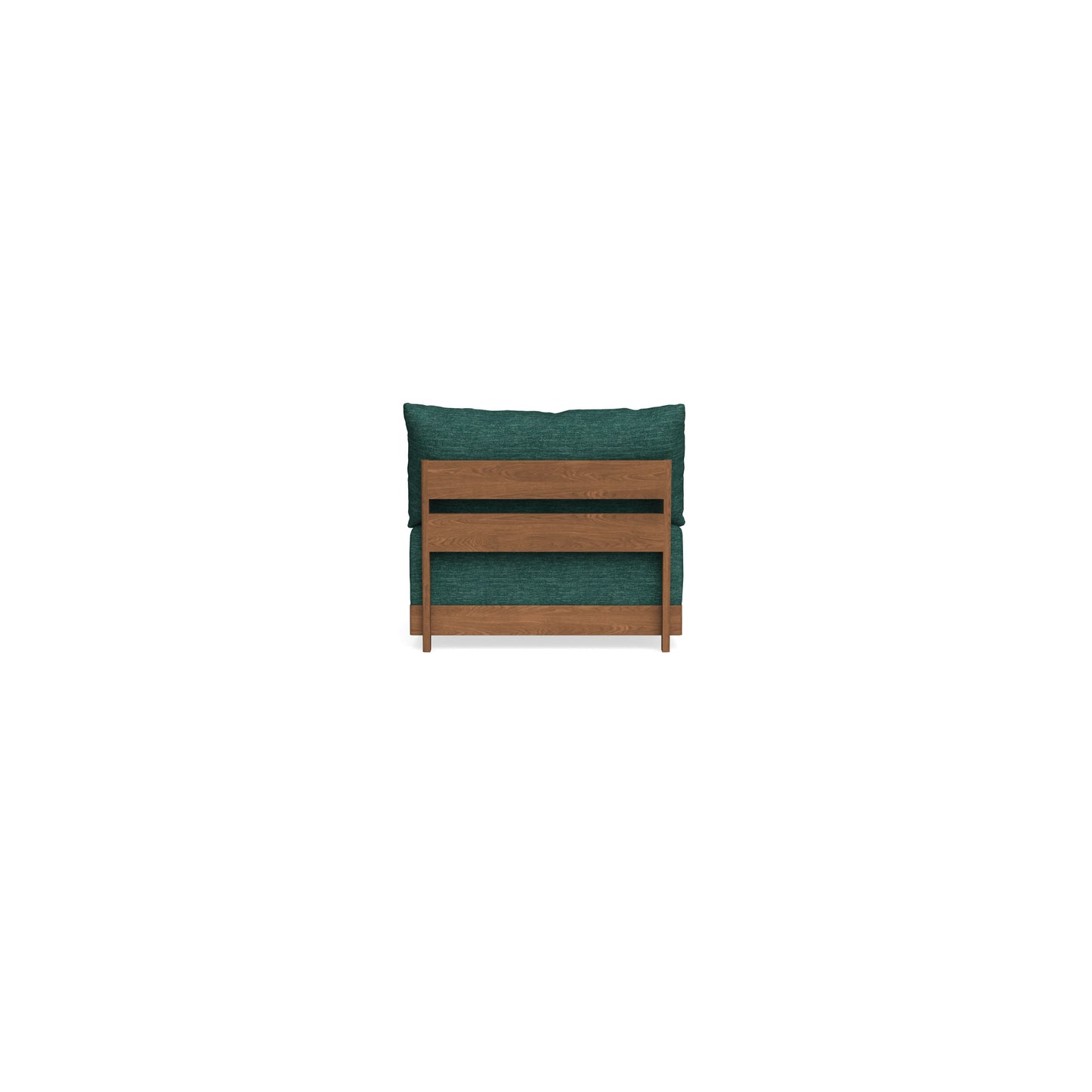Modular Bondi Espresso Armless Chair in Forest Green | Memory Foam Blend
