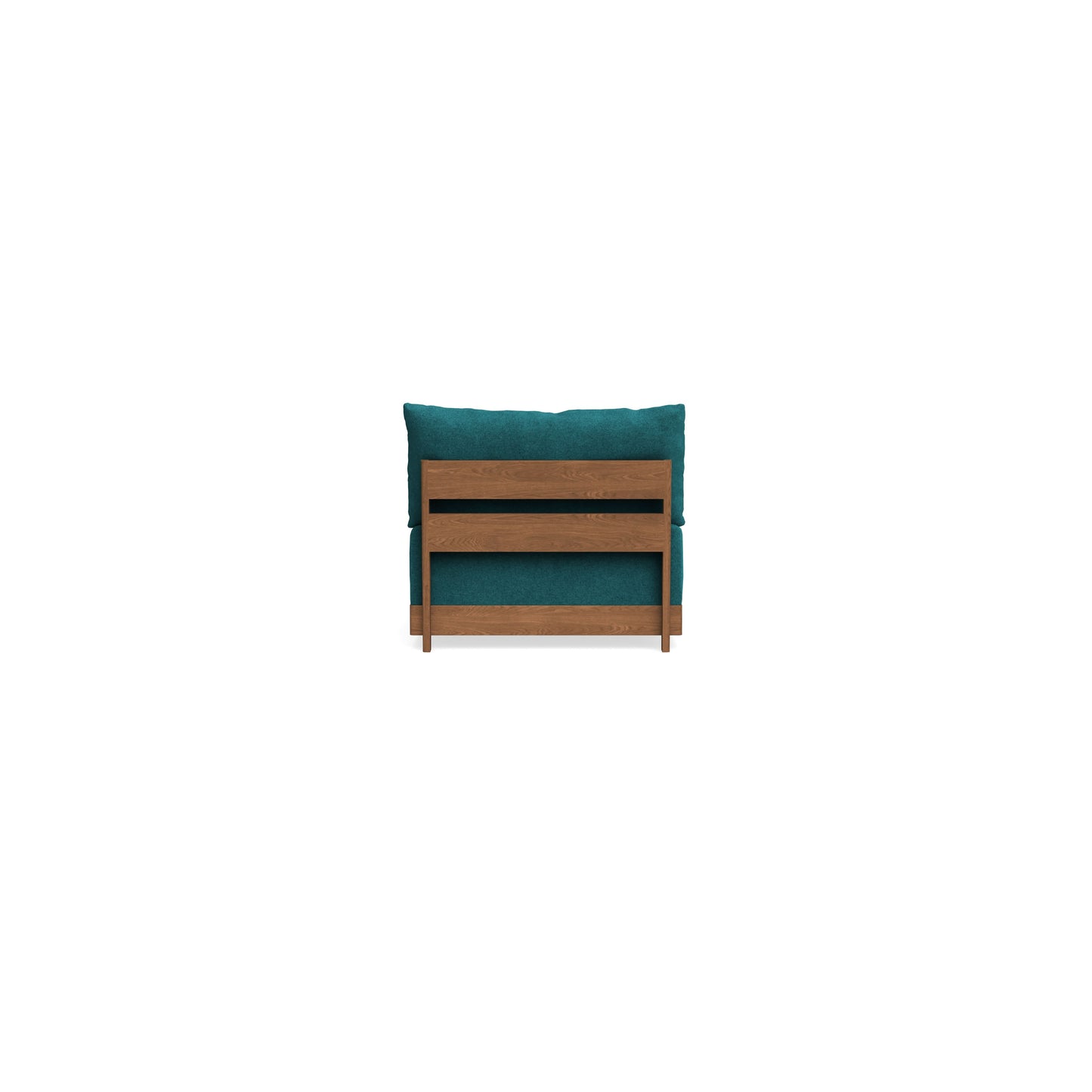 Modular Bondi Espresso Armless Chair in Ocean | Memory Foam Blend