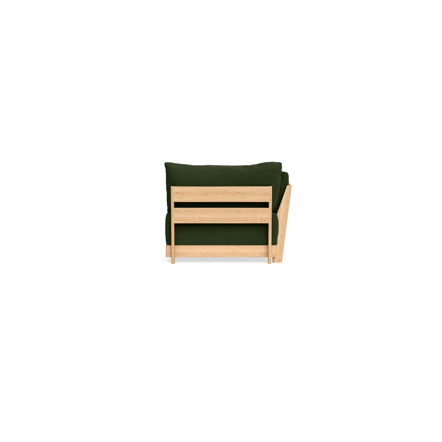 Modular Bondi Latte End Chair in Tuscan Green | Memory Foam Blend