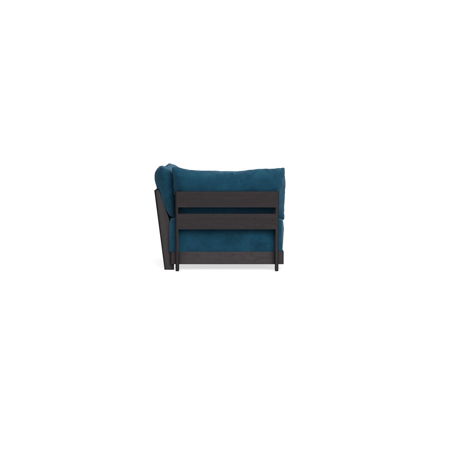 Modular Bondi Black Corner Chair in Commodore Blue | Memory Foam Blend