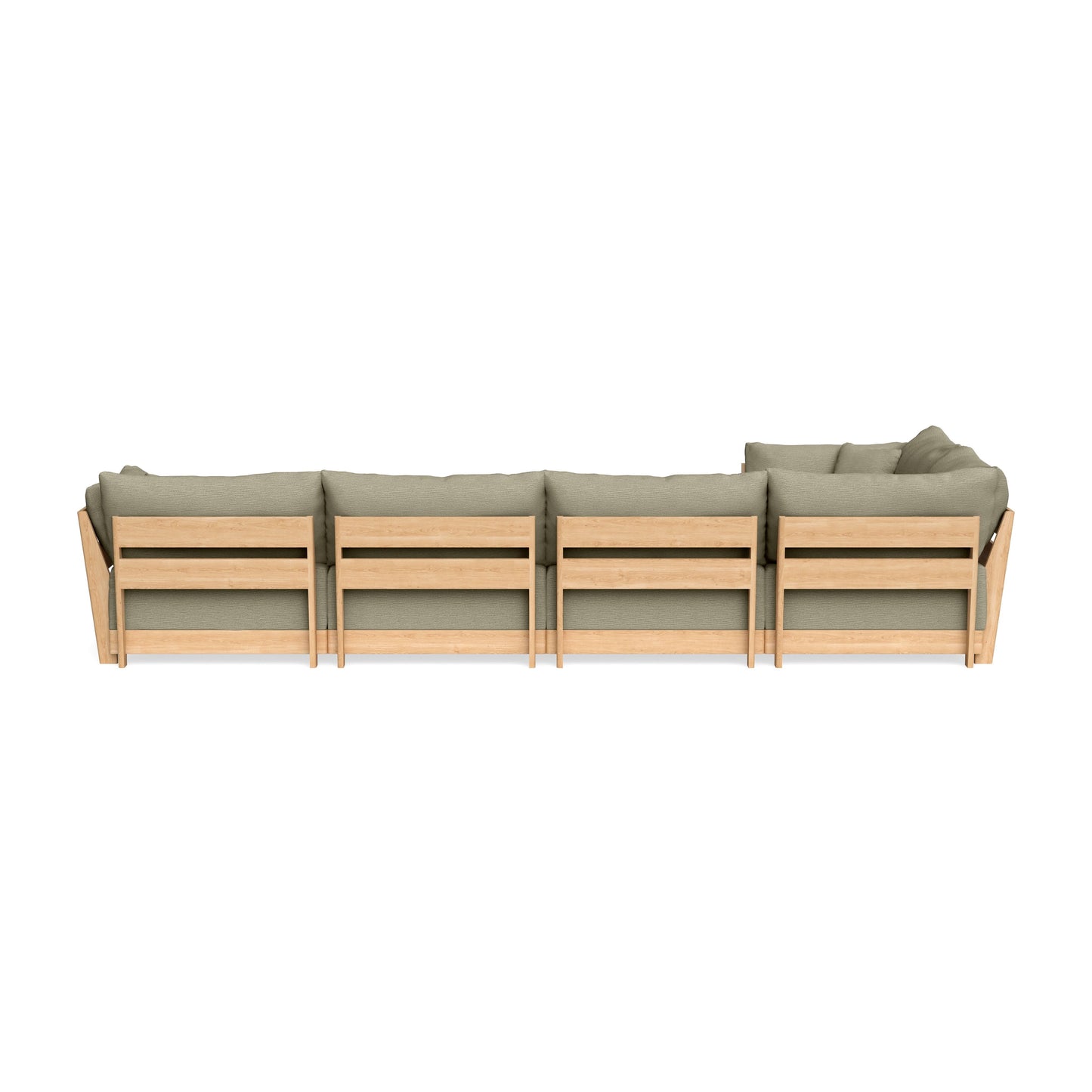 Modular Bondi Latte 5-Seater L-Sectional in Cappuccino | Memory Foam Blend