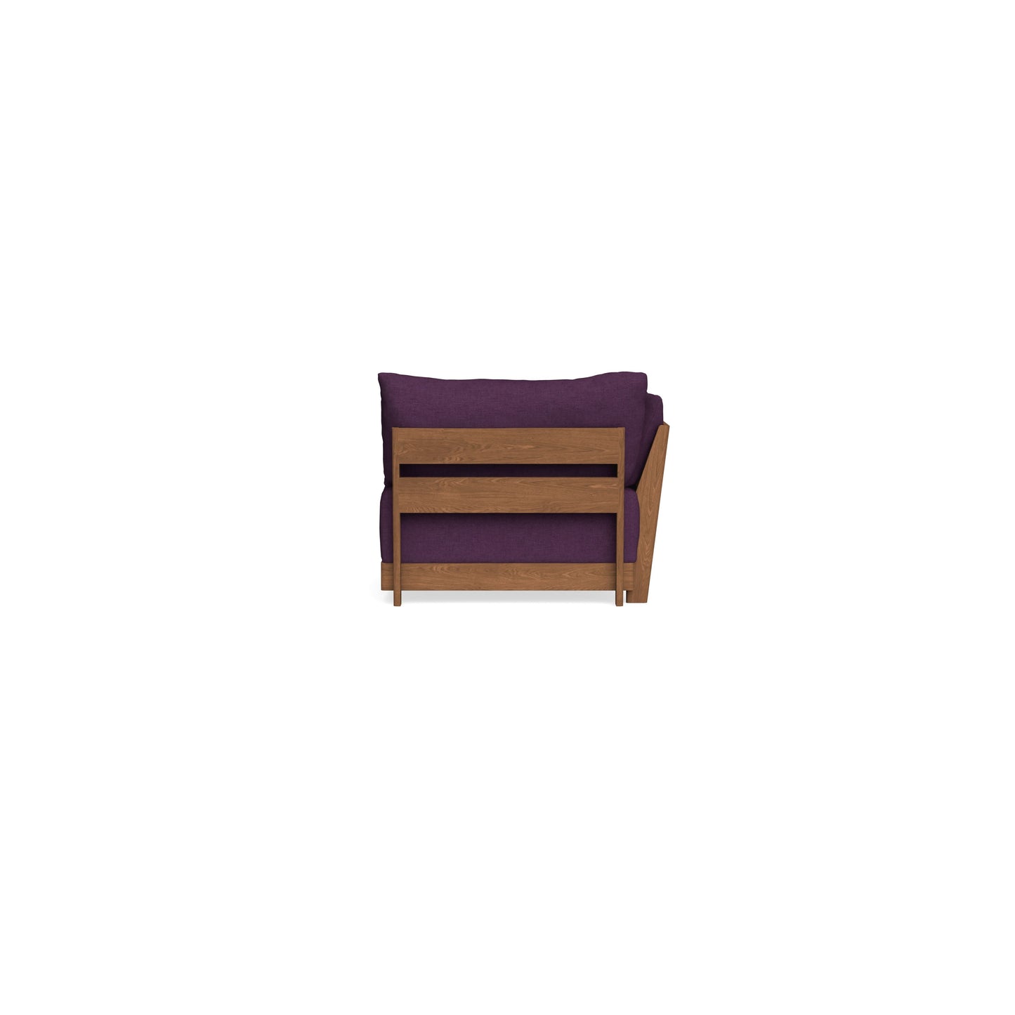 Modular Bondi Espresso End Chair in Aubergine | Memory Foam Blend