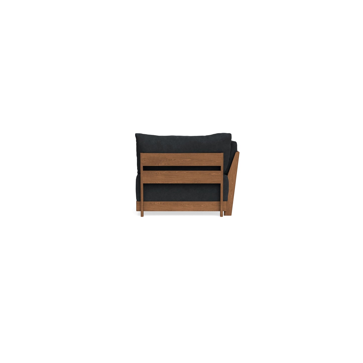 Modular Bondi Espresso End Chair in Coal | Memory Foam Blend