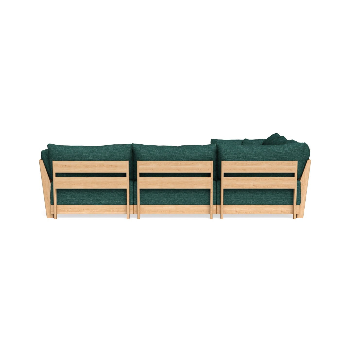 Slipcover Only - Modular Bondi 5-Seater Corner Sectional + Ottoman in Forest Green