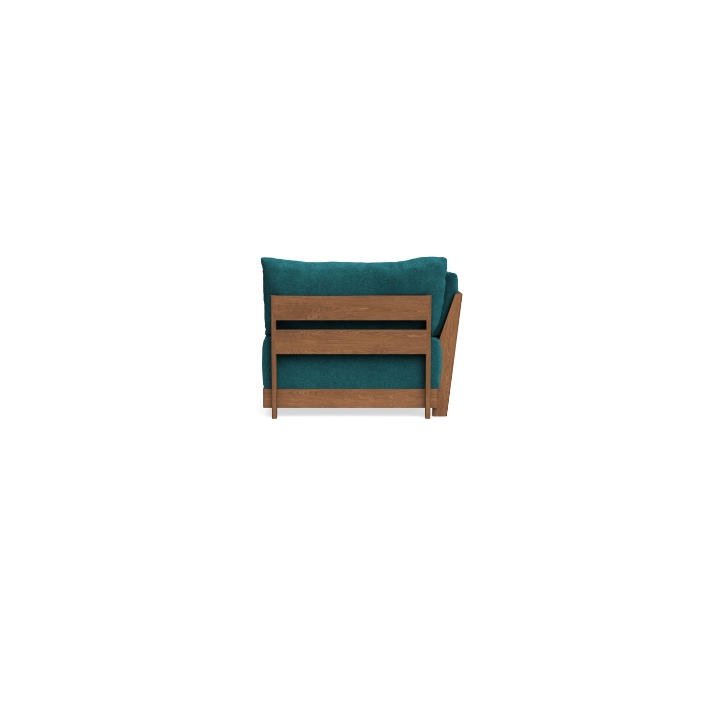 Modular Bondi Espresso End Chair in Ocean | Memory Foam Blend