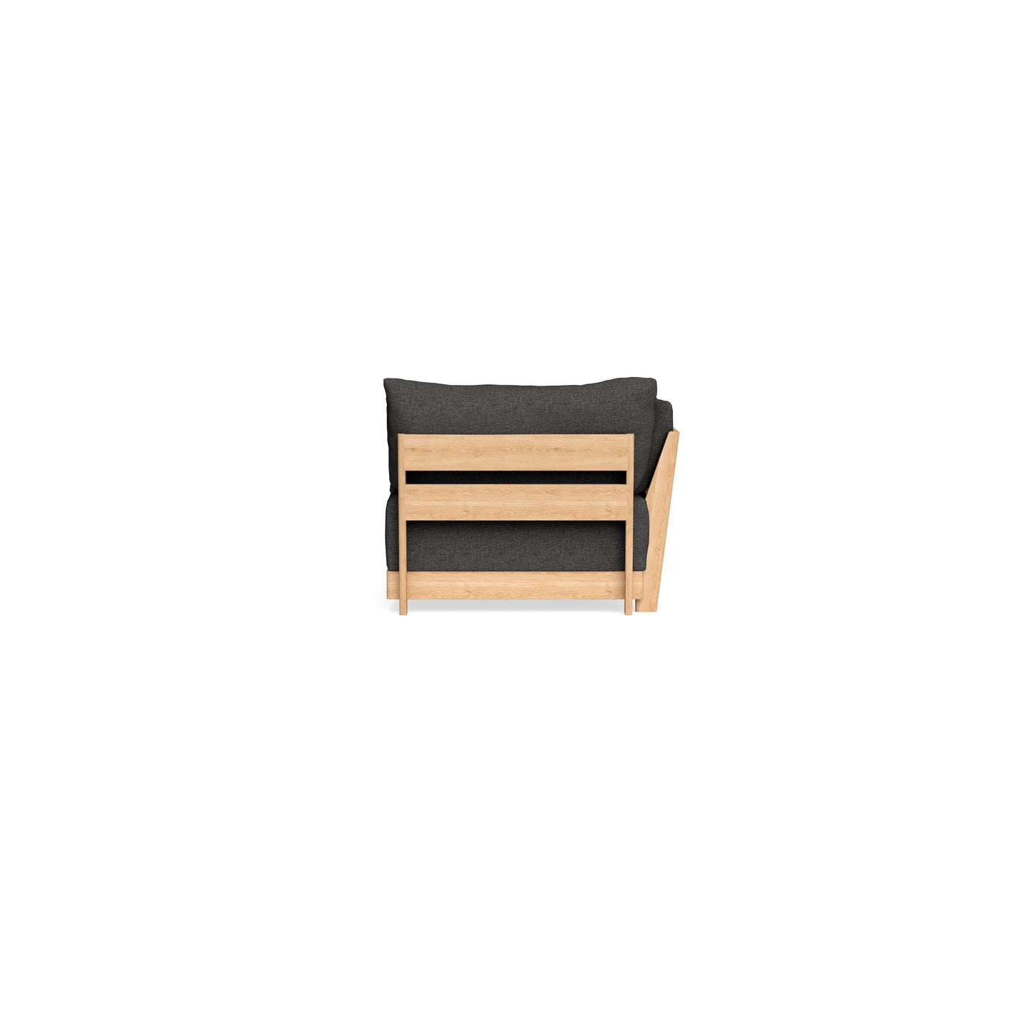 Modular Bondi Latte End Chair in Graphite | Memory Foam Blend