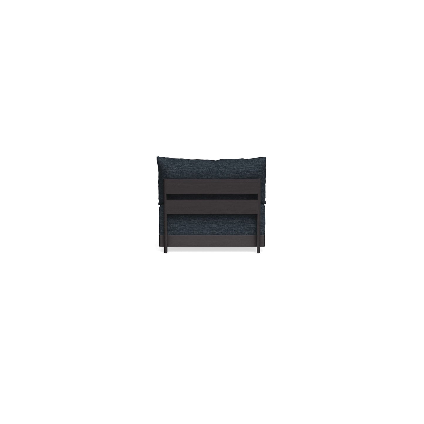 Modular Bondi Black Armless Chair in Baltic Blue | Memory Foam Blend