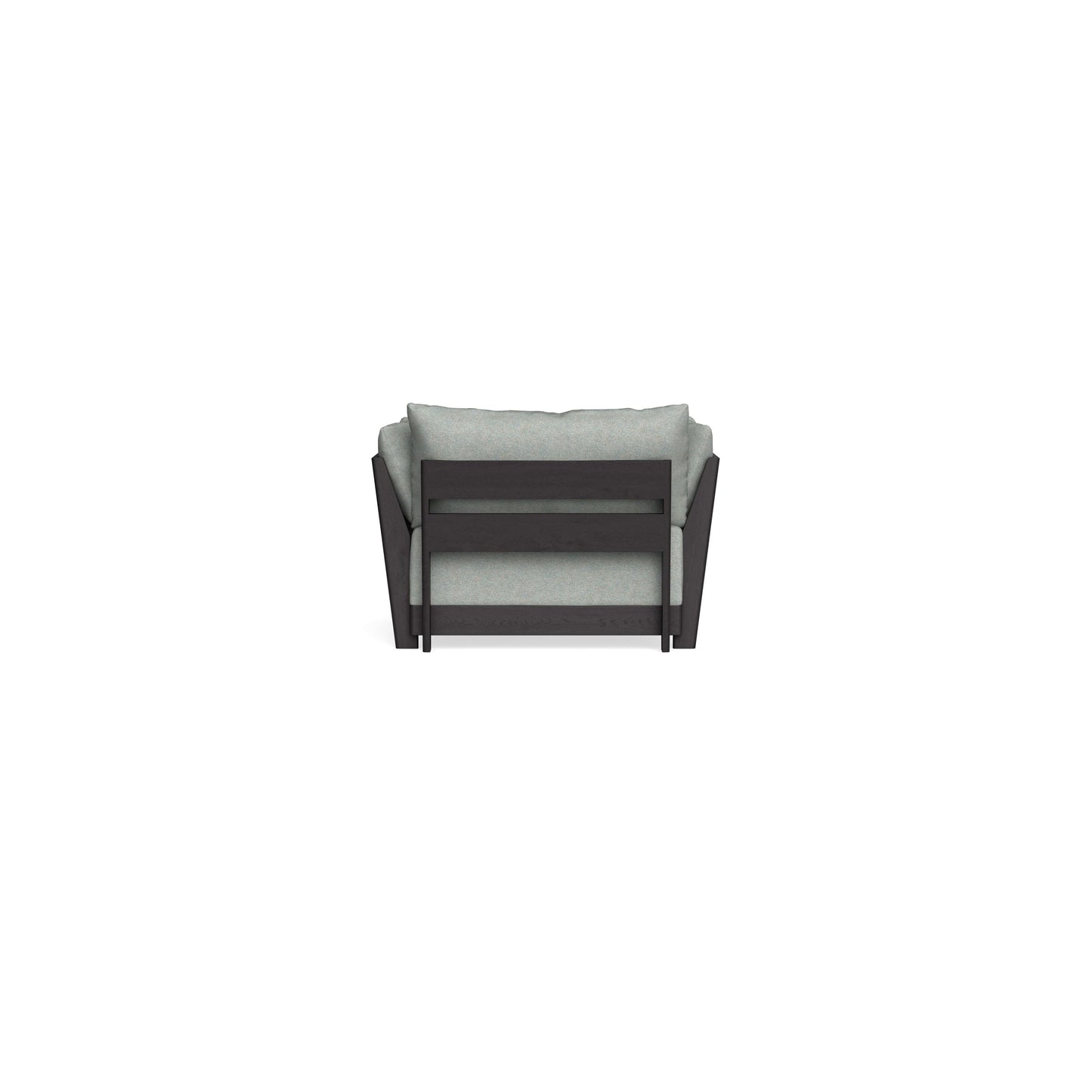 Modular Bondi Black Armchair + Ottoman in Spa | Memory Foam Blend
