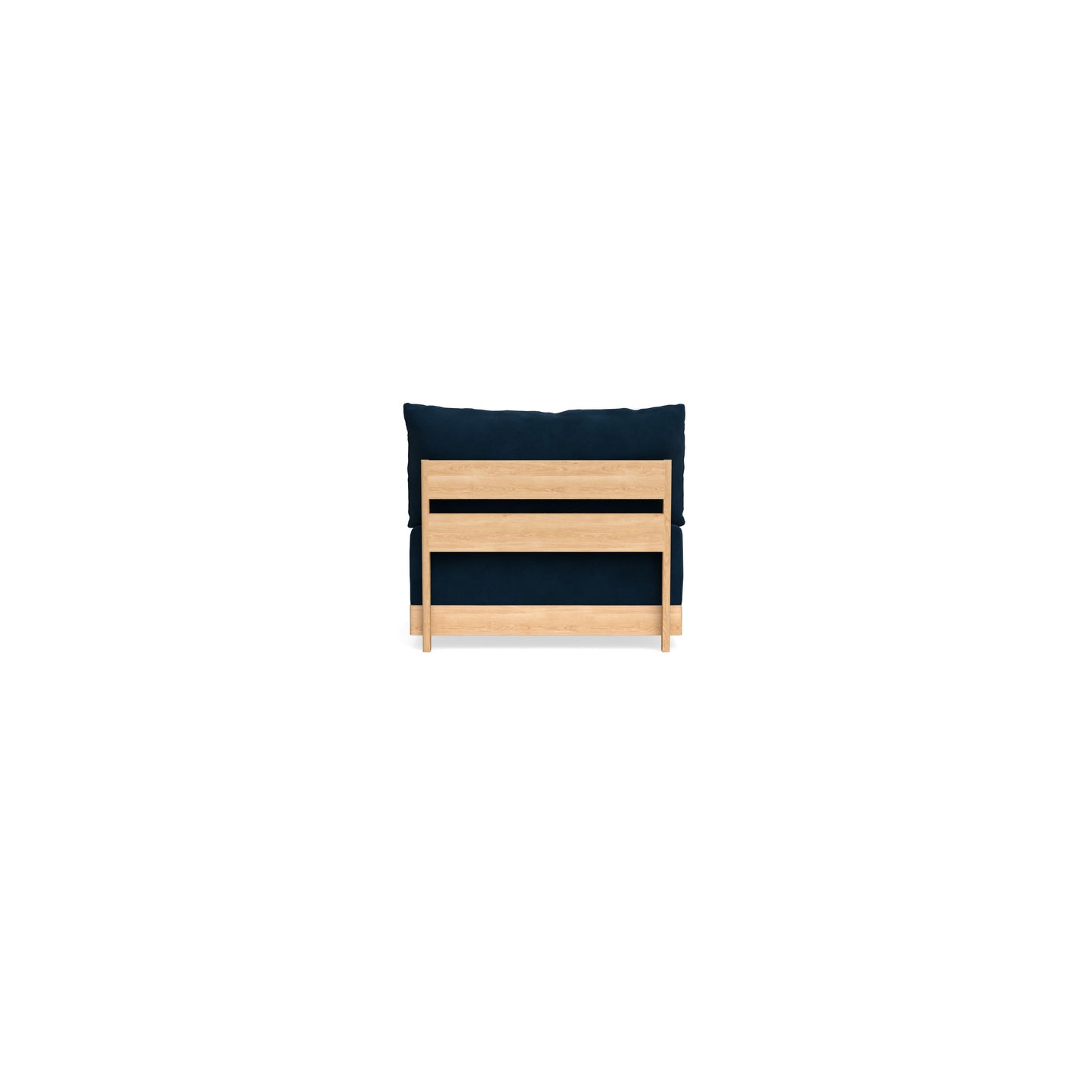 Modular Bondi Latte Armless Chair in Royal Blue | Memory Foam Blend