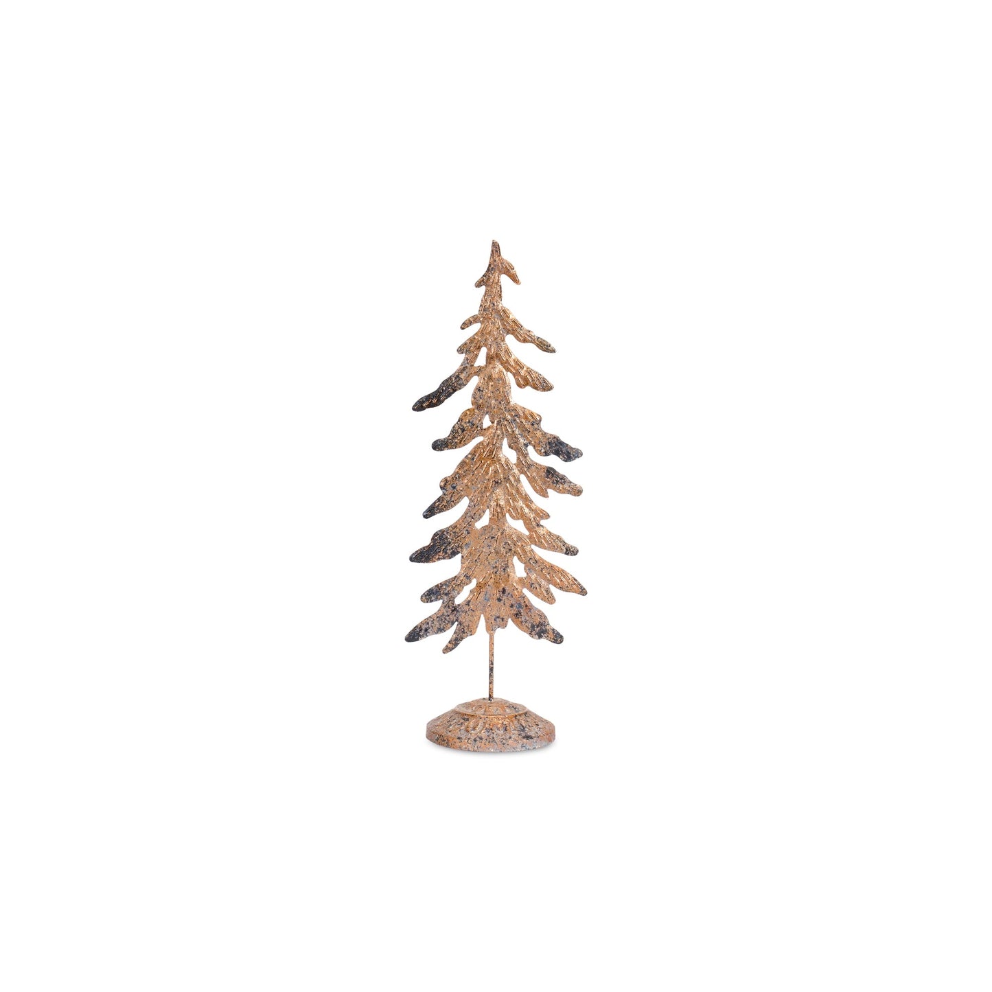 Rustic Bronze Metal Cut Out Tree Décor, Set of 6