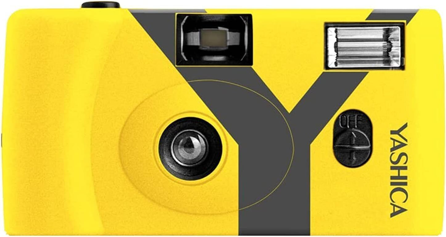 Yashica MF-1 Snapshot Reusable 35mm Film Camera Set (Yellow)