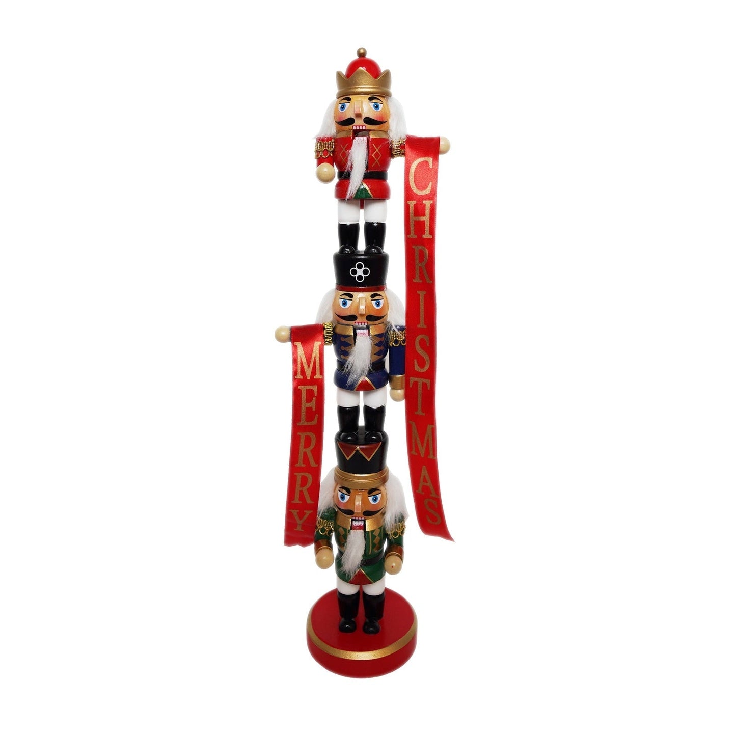18" Stacked Nutcracker - Red