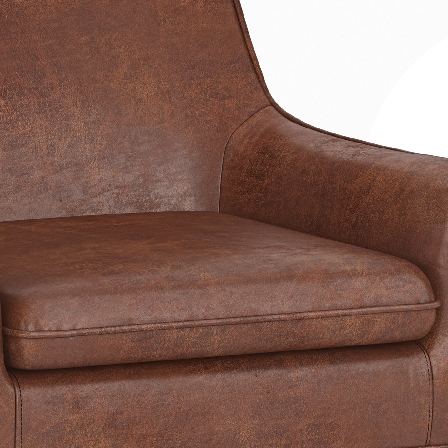 Upholstered Slope Armchair with Removable Cushion Seat