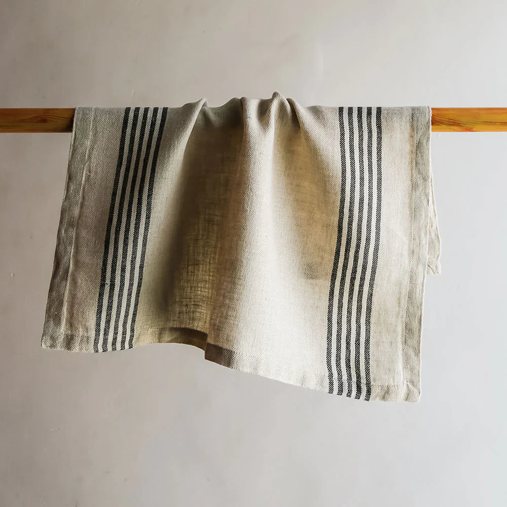 100% Linen Striped Napkin, Set of 4
