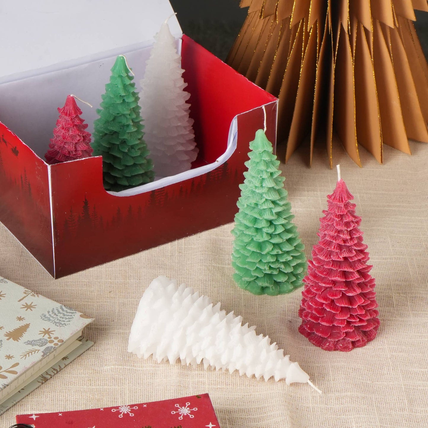 Christmas Tree Candles, Set of 6