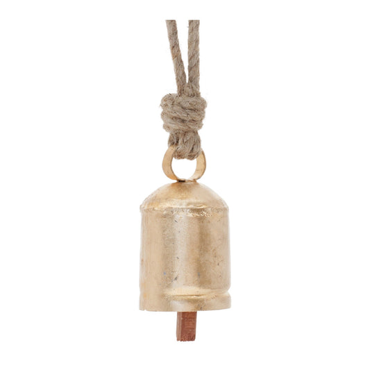 Gold Metal Bell Ornament, Set of 6