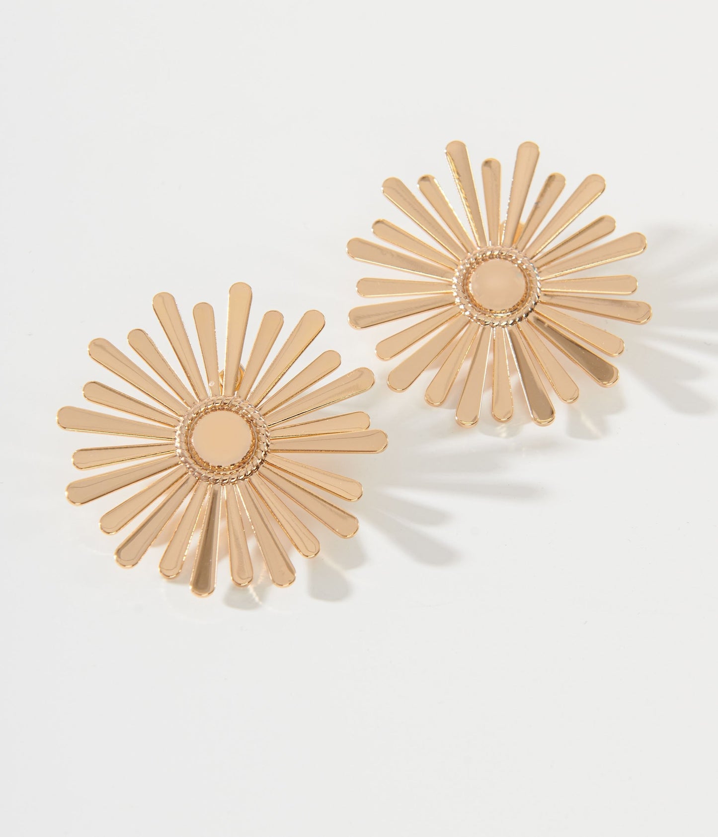 1920s Golden Sunburst Earrings