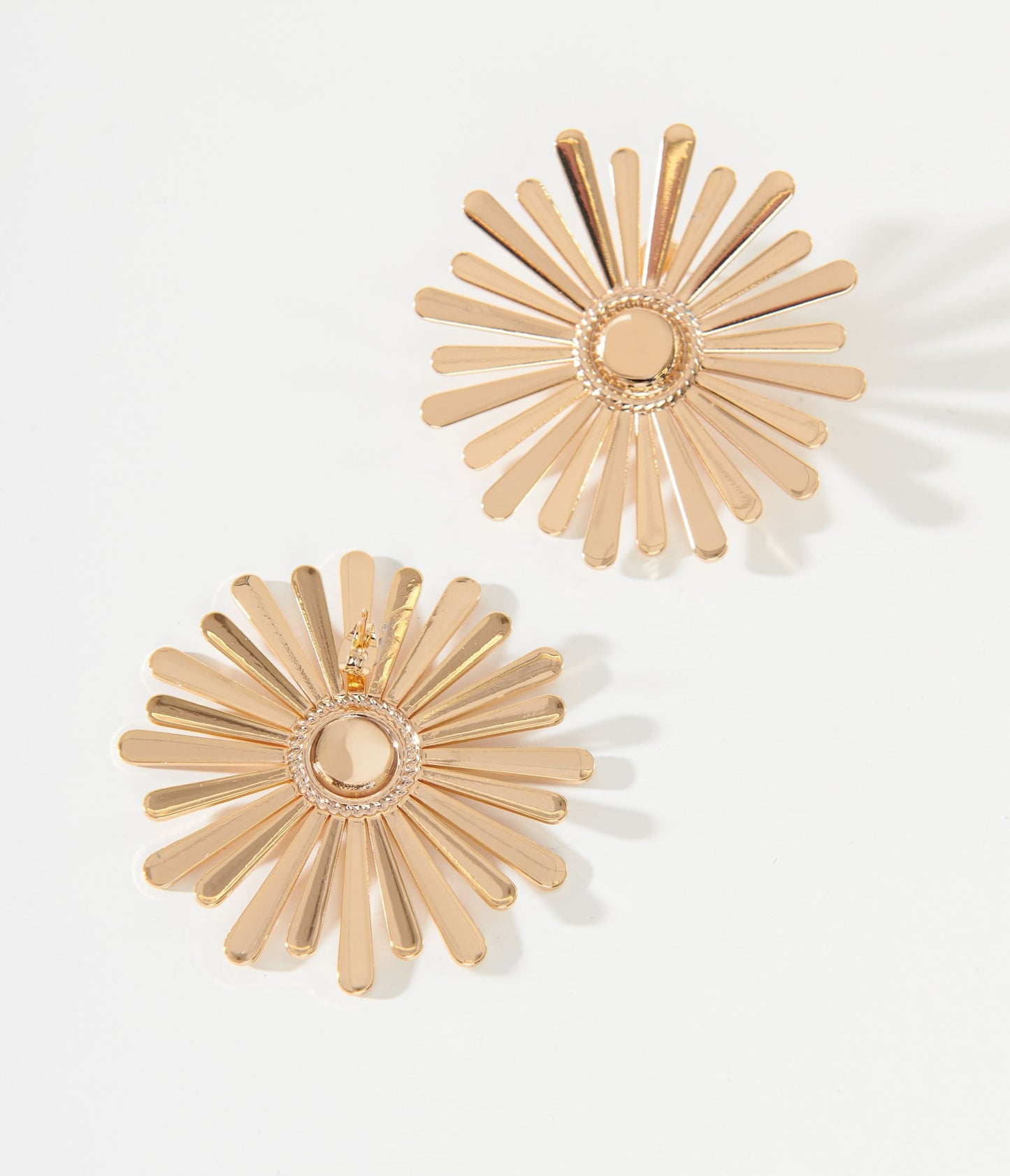 1920s Golden Sunburst Earrings